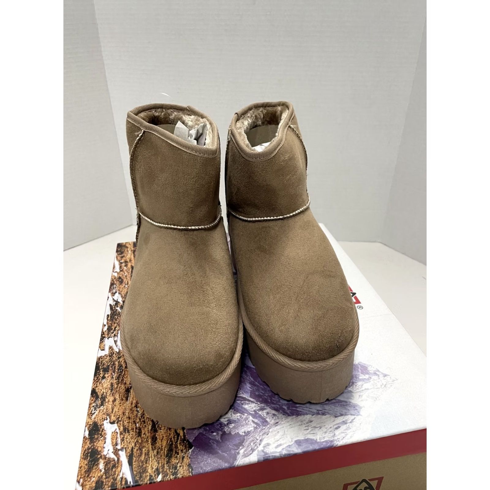 Avalanche AVALANCHE Women's Boot Slip-On Taupe Suede Size 5 Size US 5 / IT 35 - 2 Thumbnail