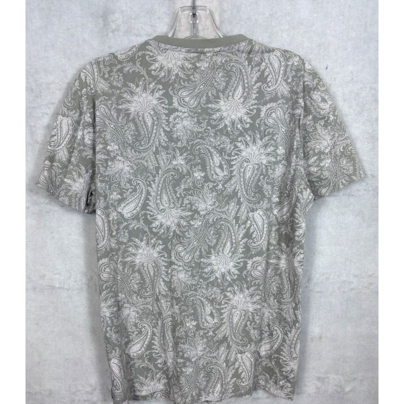 Armani Exchange Armani Exchange A/X Shirt Womens Medium M Paisley Print Henley V-Neck S/S top Size M / US 6-8 / IT 42-44 - 6 Thumbnail