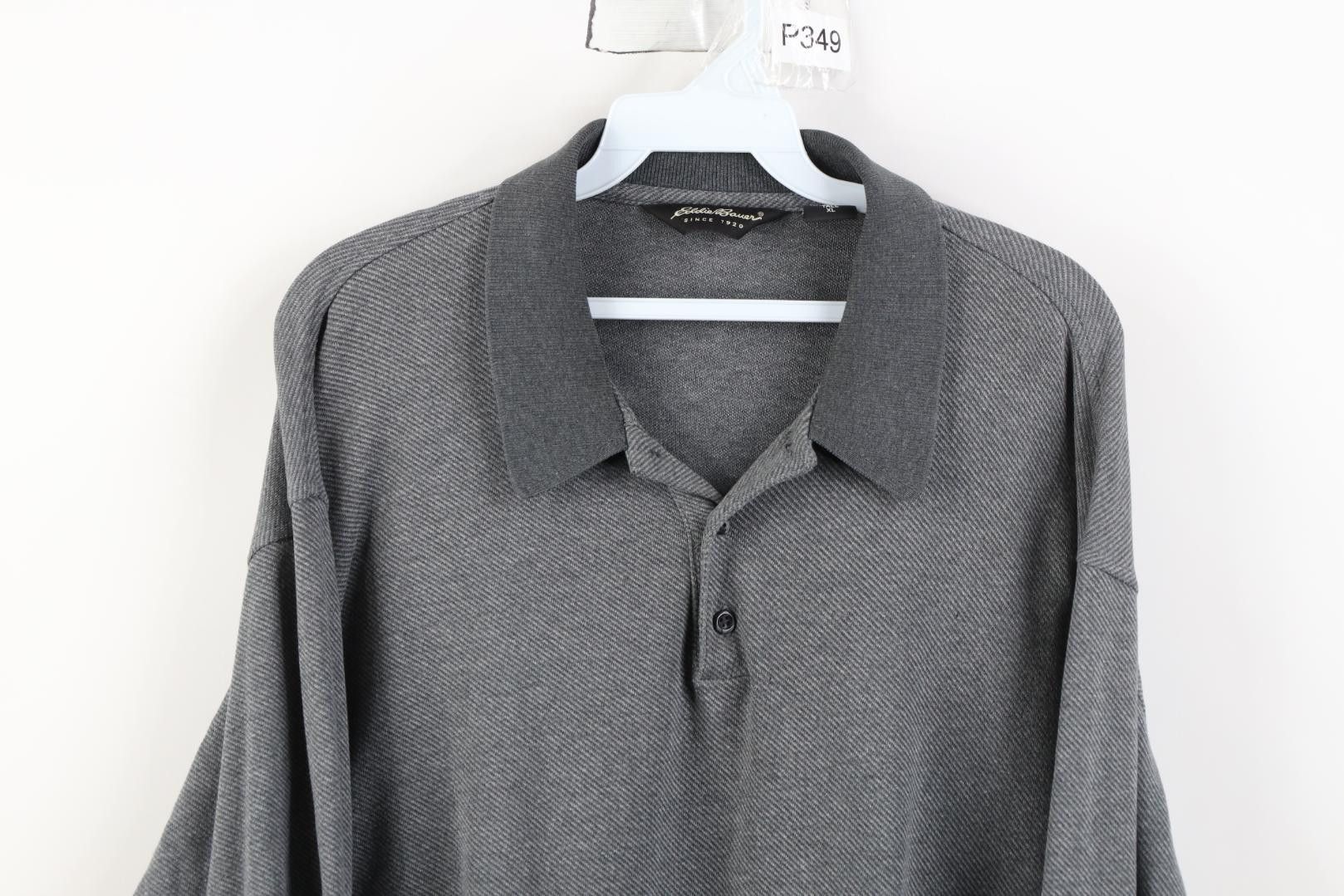 Eddie Bauer Vintage 90s Eddie Bauer Knit Collared Long Sleeve Polo Shirt Size US XL / EU 56 / 4 - 2 Thumbnail
