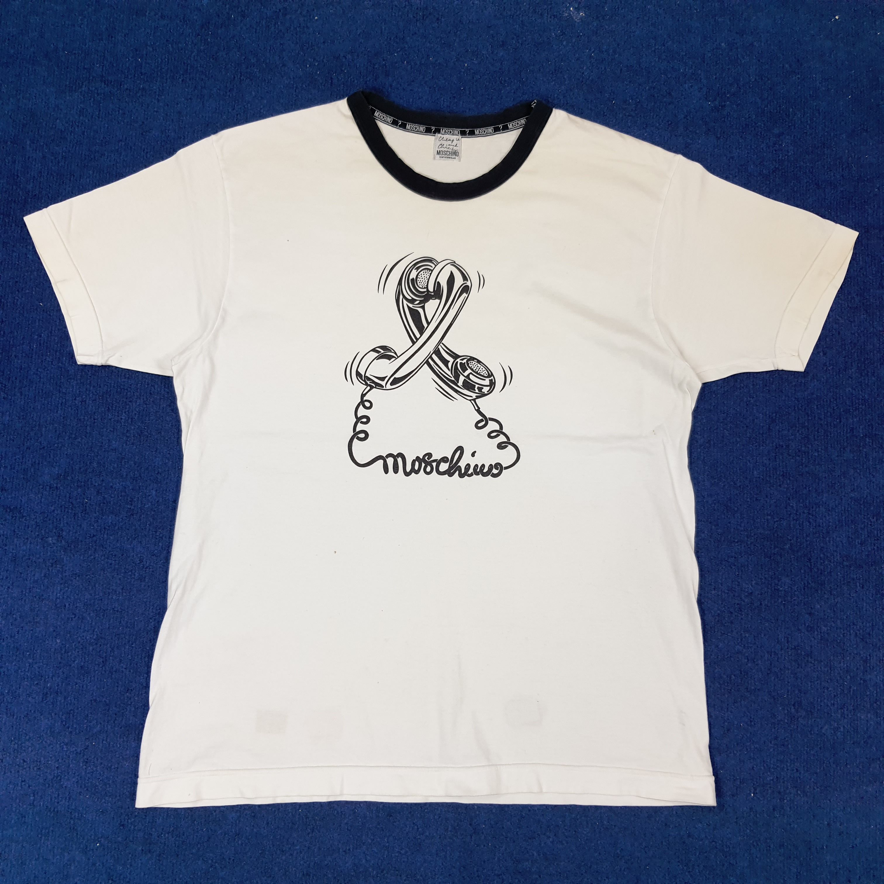 Vintage Moschino Phone Art Designer Tshirt C219N71