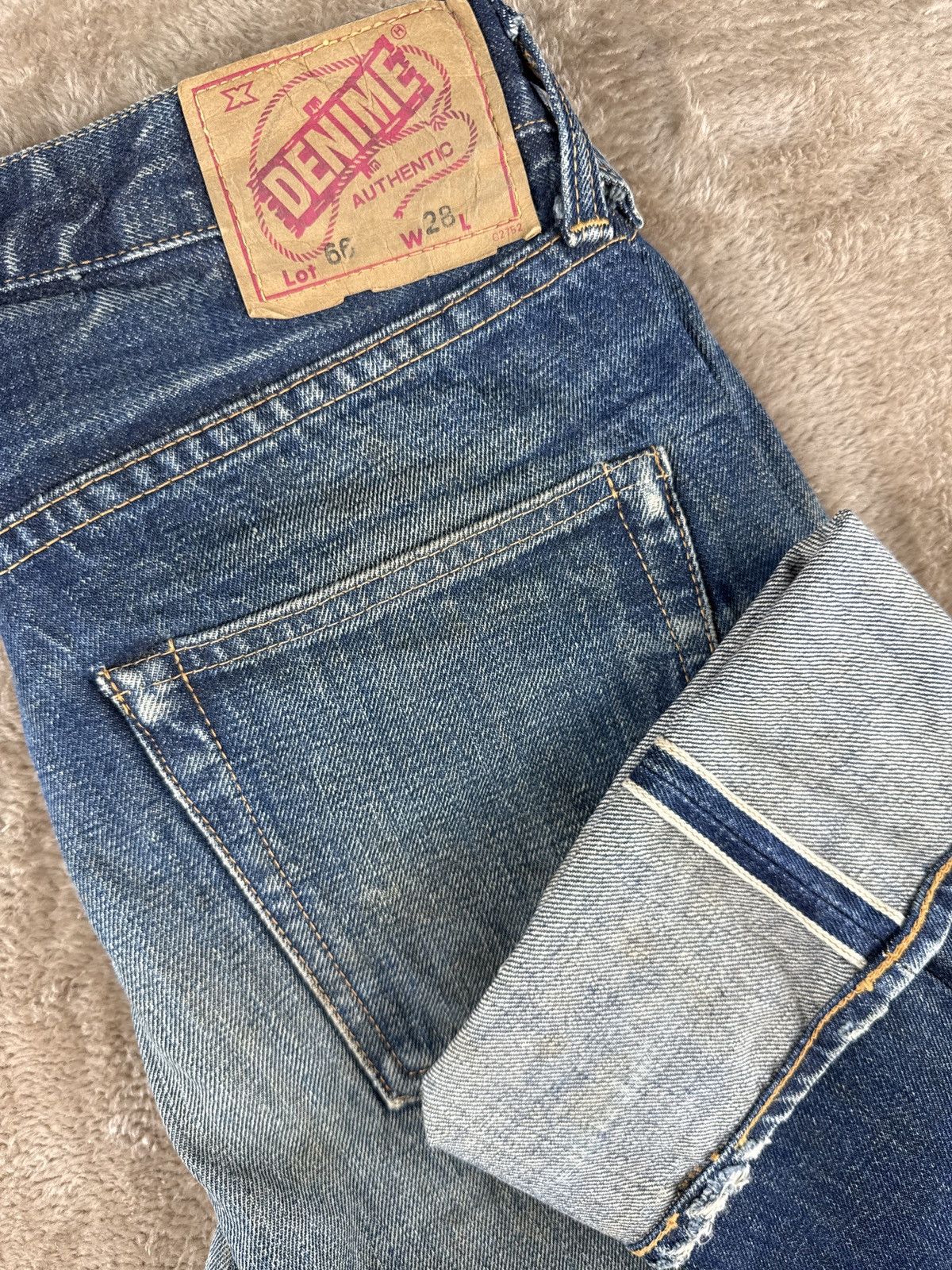 Denime Vtg Denime Lot66 jeans Selvedge Japan Made Grunge Style Size US 29 - 1 Thumbnail