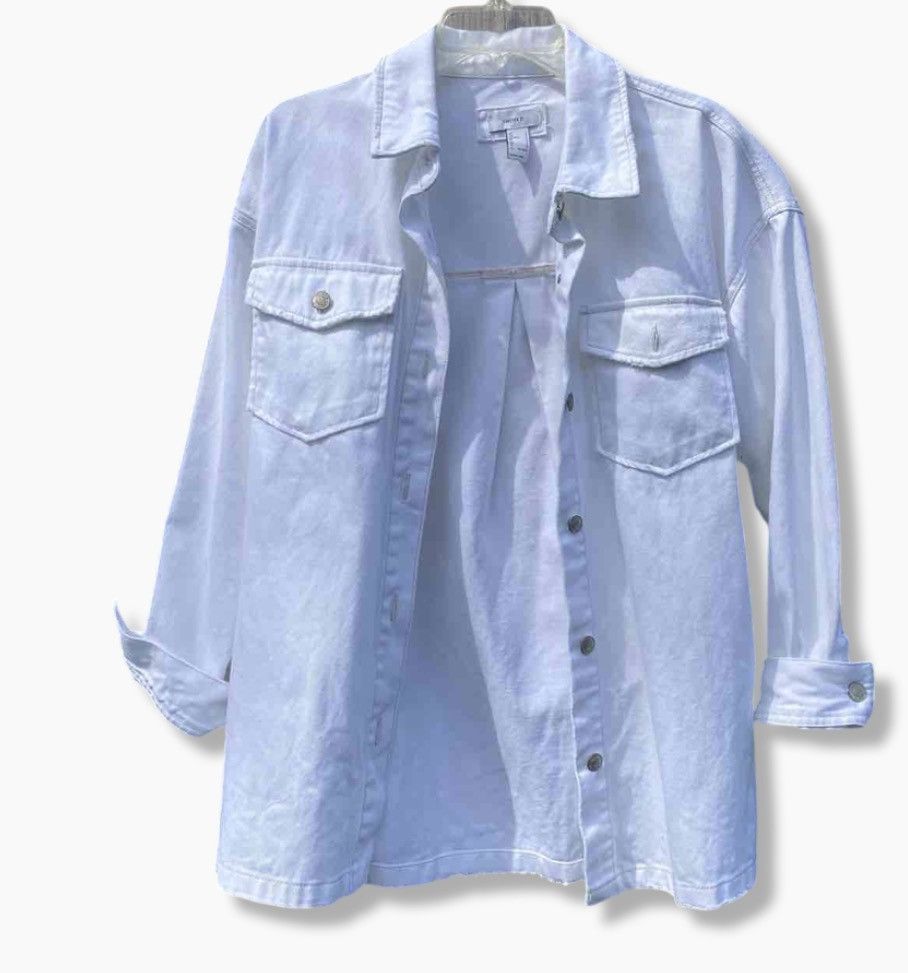 Forever 21 Small / Medium White Denim Jacket, Men's