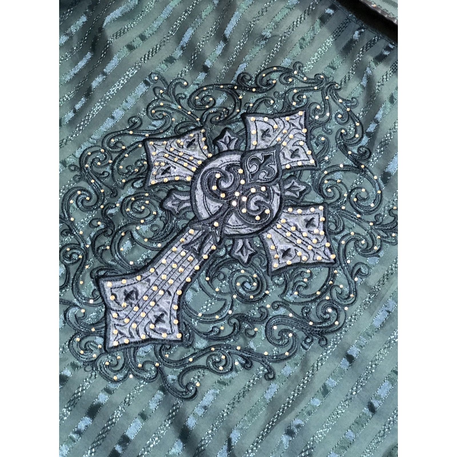 Vintage VINTAGE Montero Jeans Shirt Long Sleeve Button Western Style Embroidered Mens Sz L Size US L / EU 52-54 / 3 - 2 Thumbnail