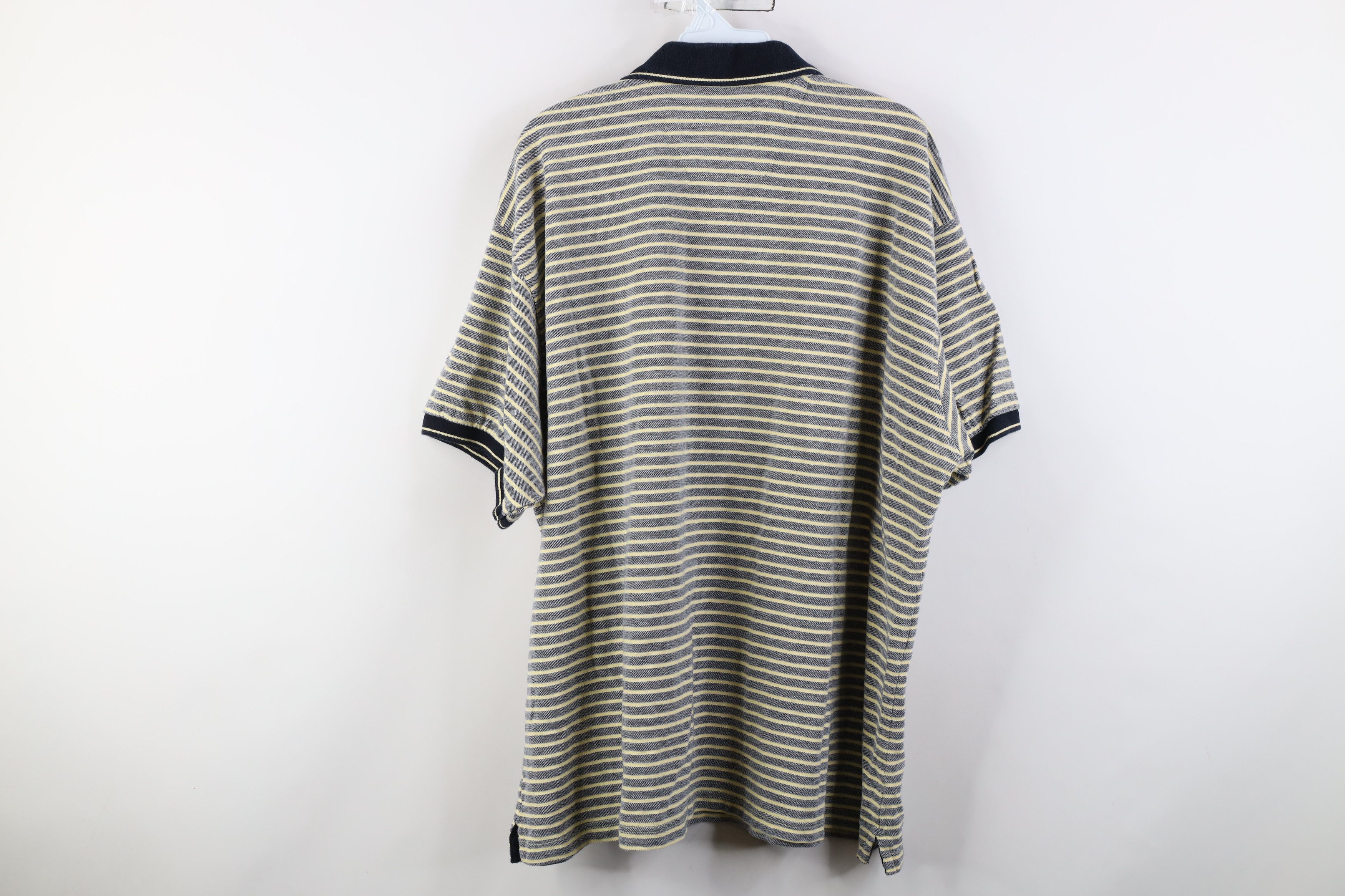 Vintage Vintage 90s Streetwear Ribbed Knit Striped Golf Polo Shirt Size US XXL / EU 58 / 5 - 9 Thumbnail