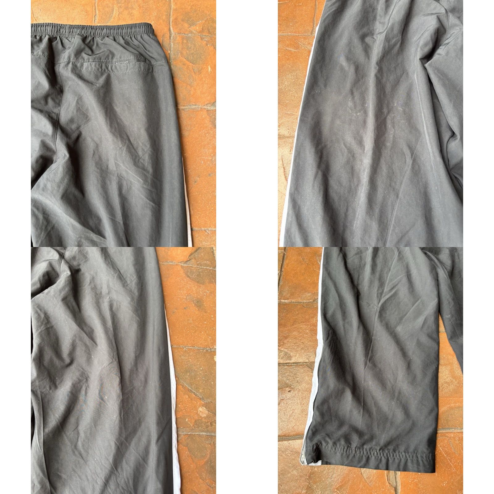 Nike VINTAGE Nike Windbreaker Track Pants Black Large Swoosh Grunge Hip Hop Mens L Size US 33 - 9 Thumbnail