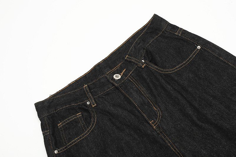 Japanese Brand Men's loose-fitting American retro washed wide-leg jeans Size US 32 / EU 48 - 3 Thumbnail
