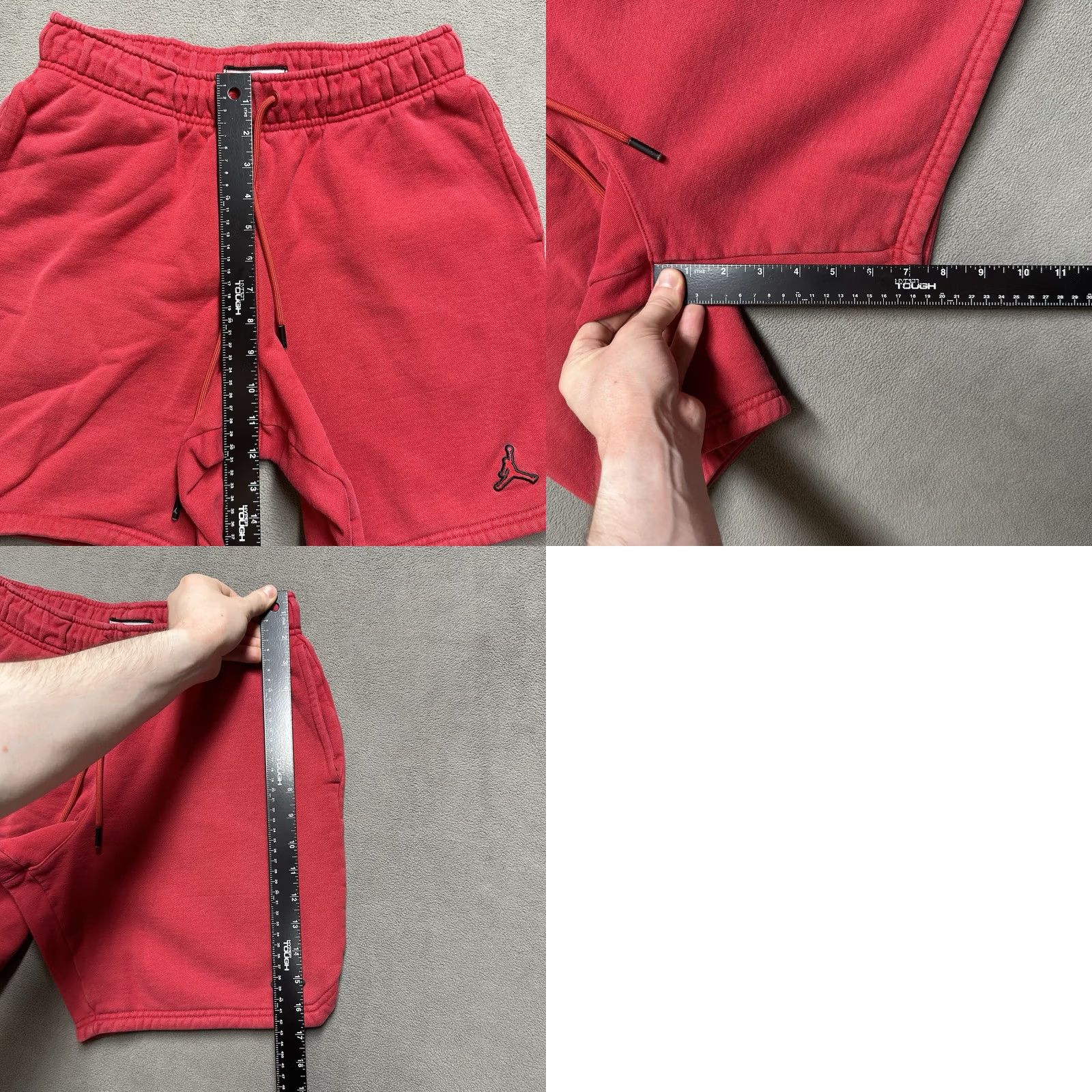 Jordan Brand Nike Air Jordan Shorts Mens S Red Fleece Jumpman Drawstring Essential Size US 29 - 9 Thumbnail