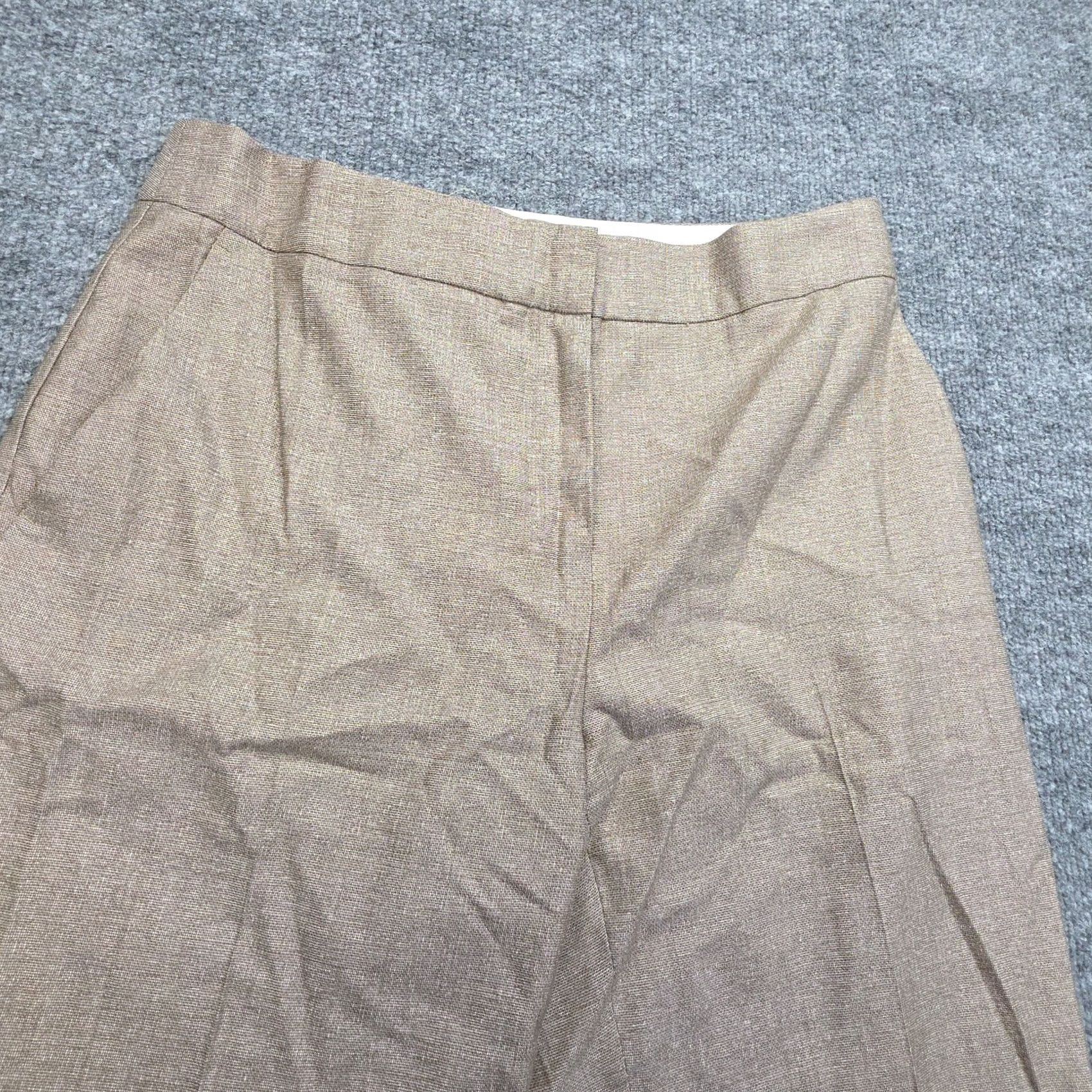 Max Mara Max Mara Pants Womens Beige Wool Silk Pleated Dress Trousers Italy Size 32" / US 10 / IT 46 - 3 Thumbnail