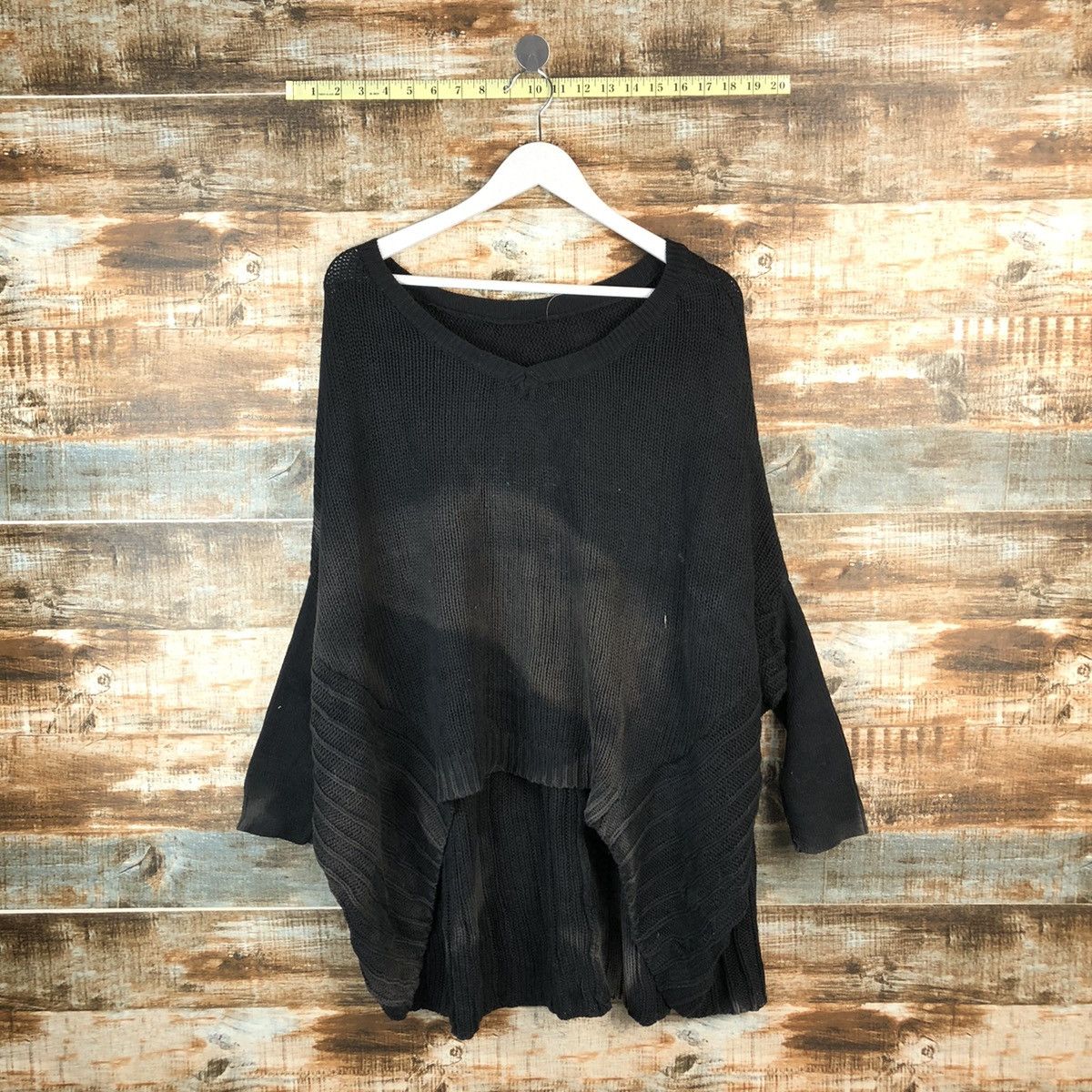 Japanese Brand Antique Black faded Knitwear #A1341 Size L / US 10 / IT 46 - 1 Thumbnail