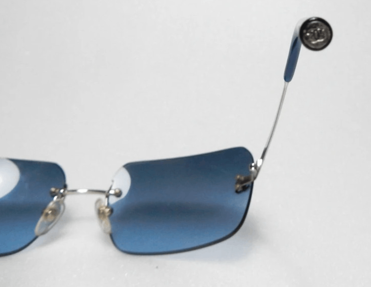 Chanel Chanel Sunglasses 🇺🇸 TAX FREE 4017 Rhinestone Rimless CC Size ONE SIZE - 5 Thumbnail