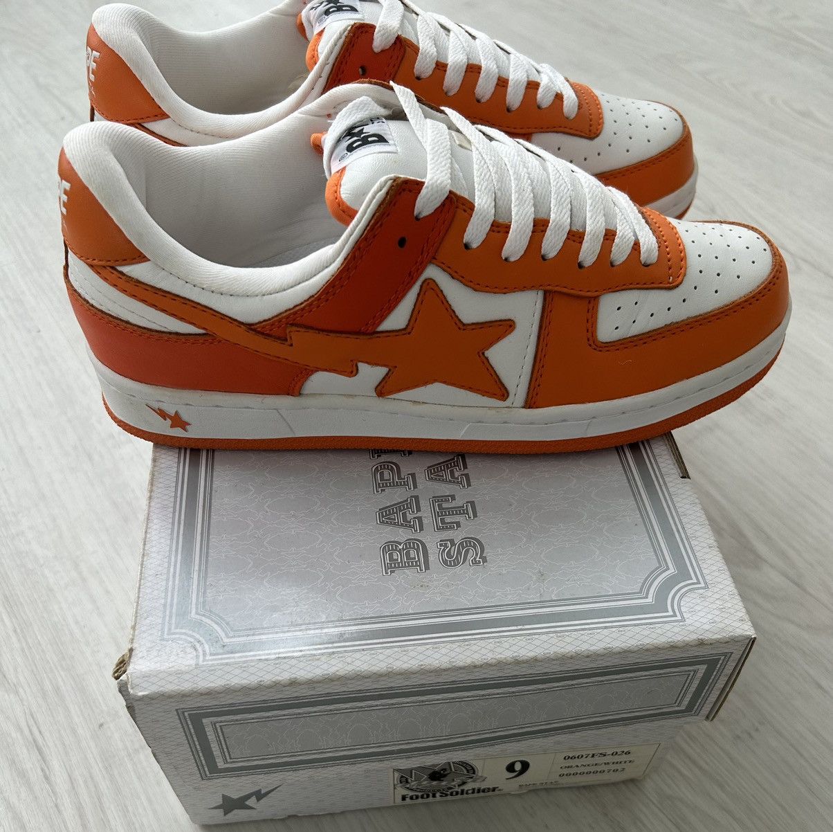 Bape VERY RARE OG 2006 A BATHING APE FS-026 ORANGE SK8 Size US 9 / EU 42 - 4 Thumbnail