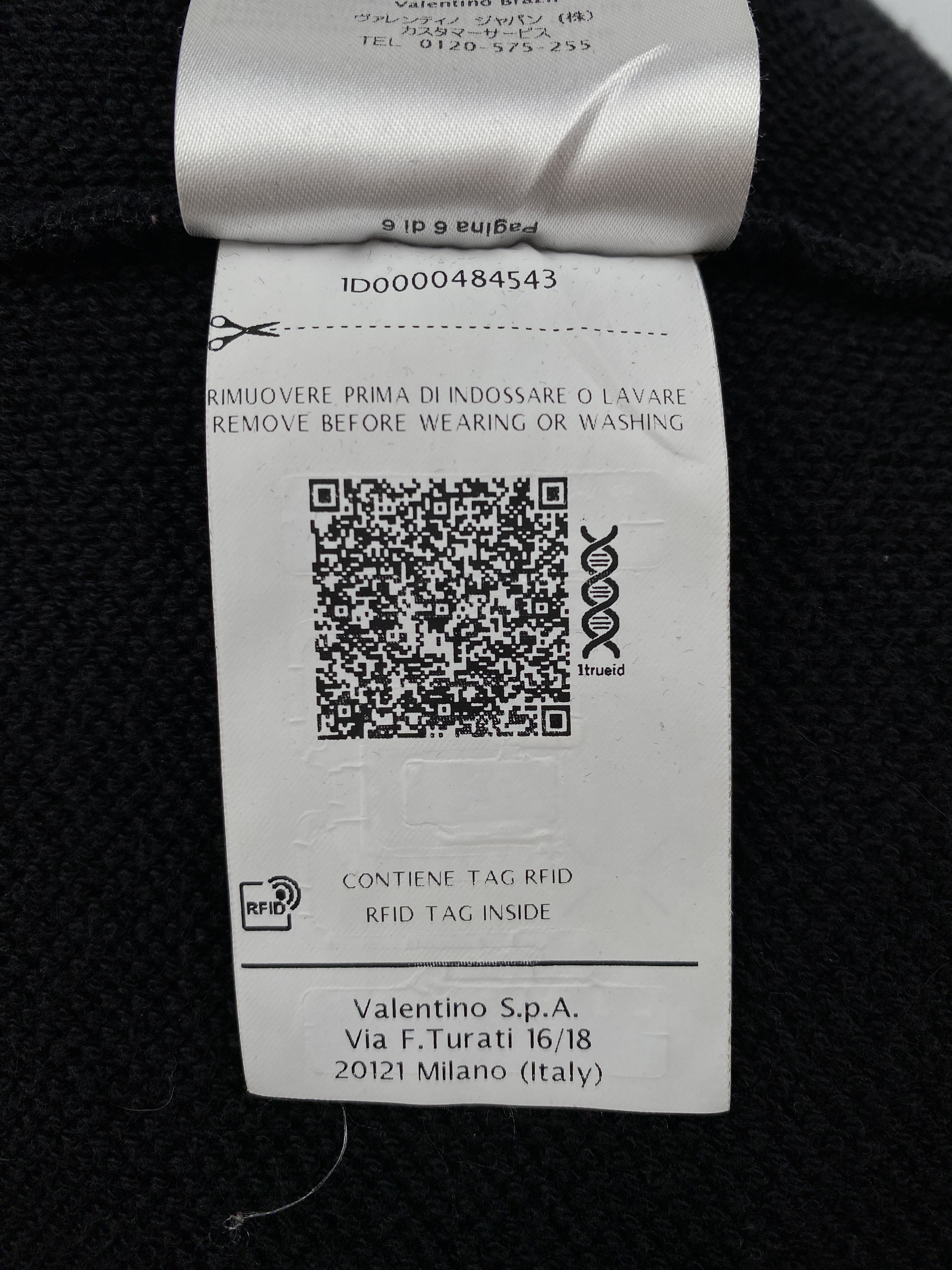 Valentino Garavani Go Logo Print Black Zipped Hoodie Size US XS / EU 42 / 0 - 17 Thumbnail