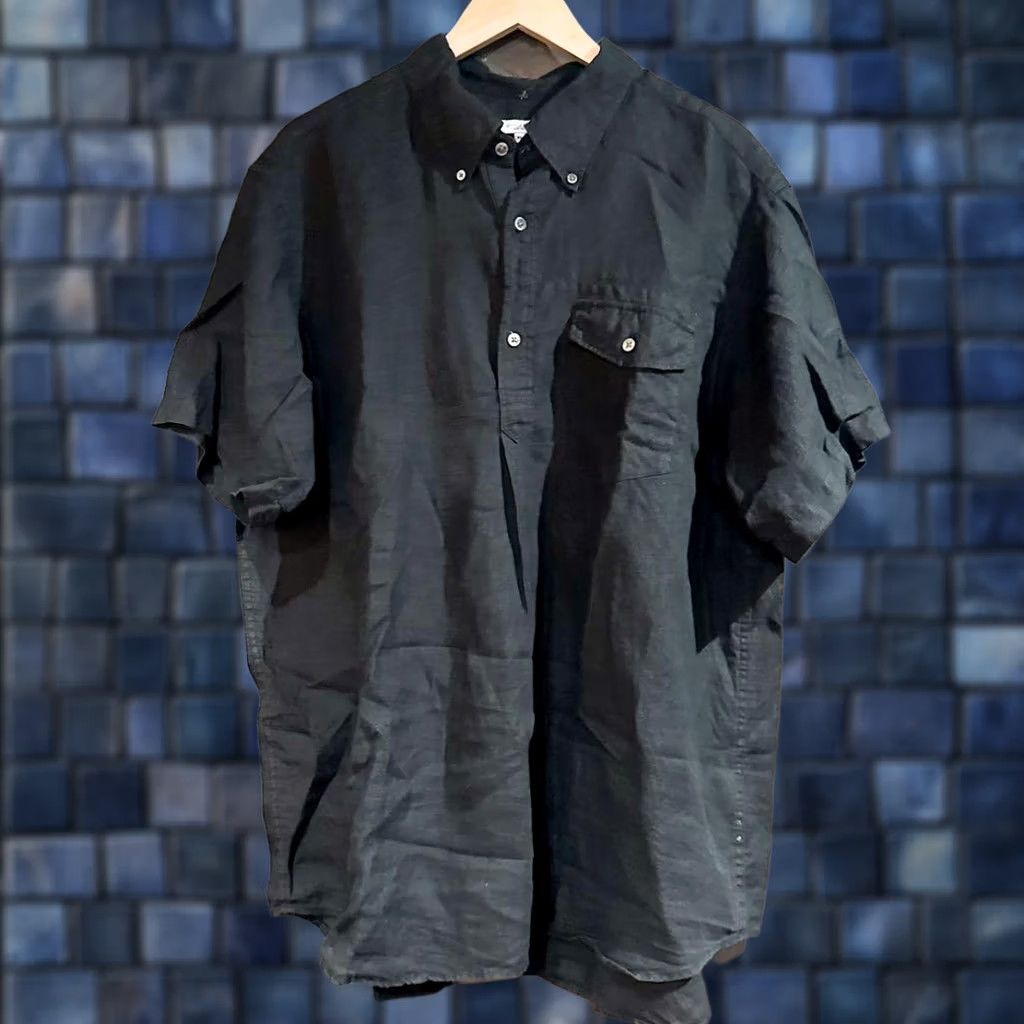 Engineered Garments ENGINEERED GARMENTS Button-down Pullover Shirt Black Size XL Short Sleeve Used Size US XL / EU 56 / 4 - 1 Thumbnail
