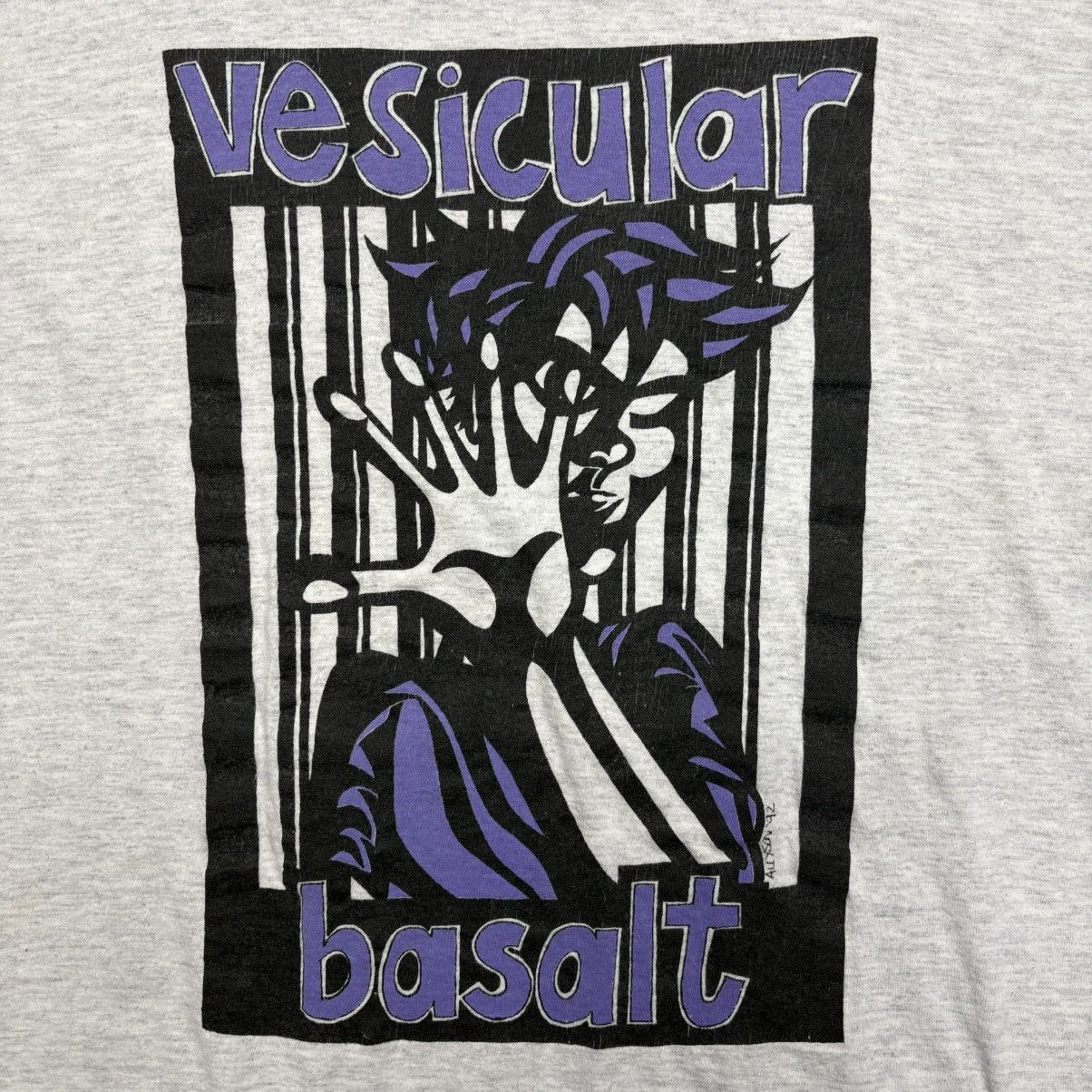 Vintage 90s “Vesicular Basalt” Tour T Shirt Los Angeles Punk Size US XL / EU 56 / 4 - 2 Thumbnail