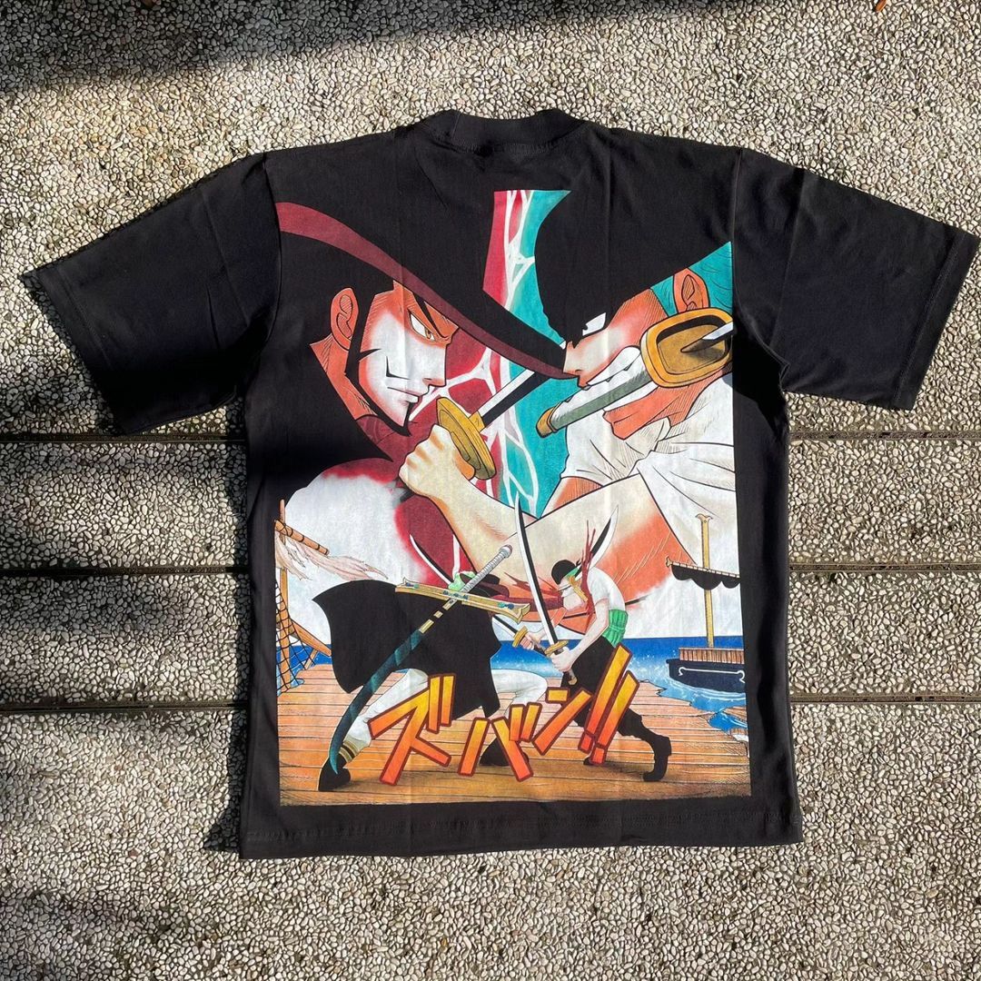 Japanese Brand × One Piece × Vintage Bootleg Mihawk VS Zoro one piece Size US XL / EU 56 / 4 - 2 Thumbnail