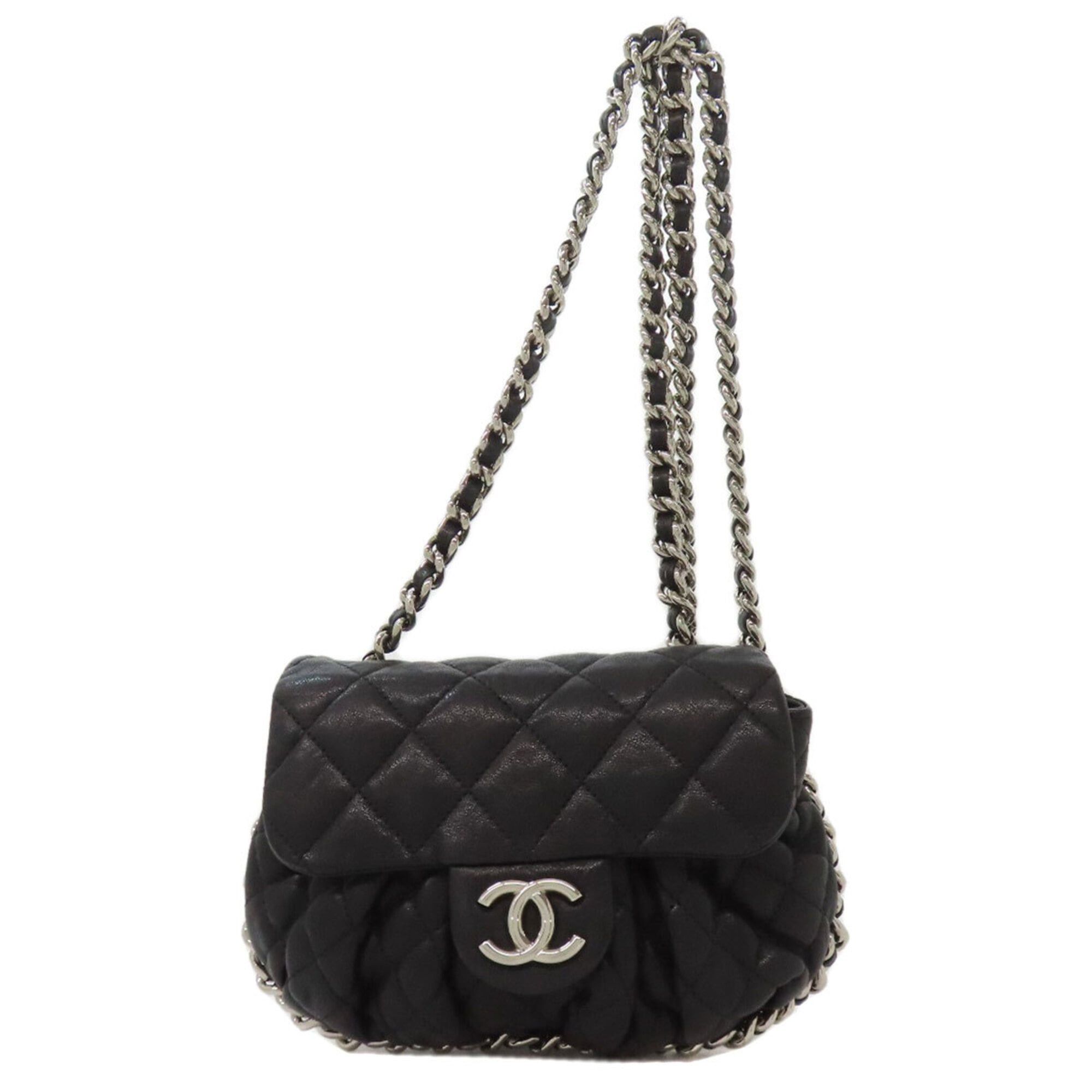 Chanel Chanel Chain Shoulder Bag, Matelasse, Silver Hardware, Calfskin, Women's Size ONE SIZE - 1 Thumbnail