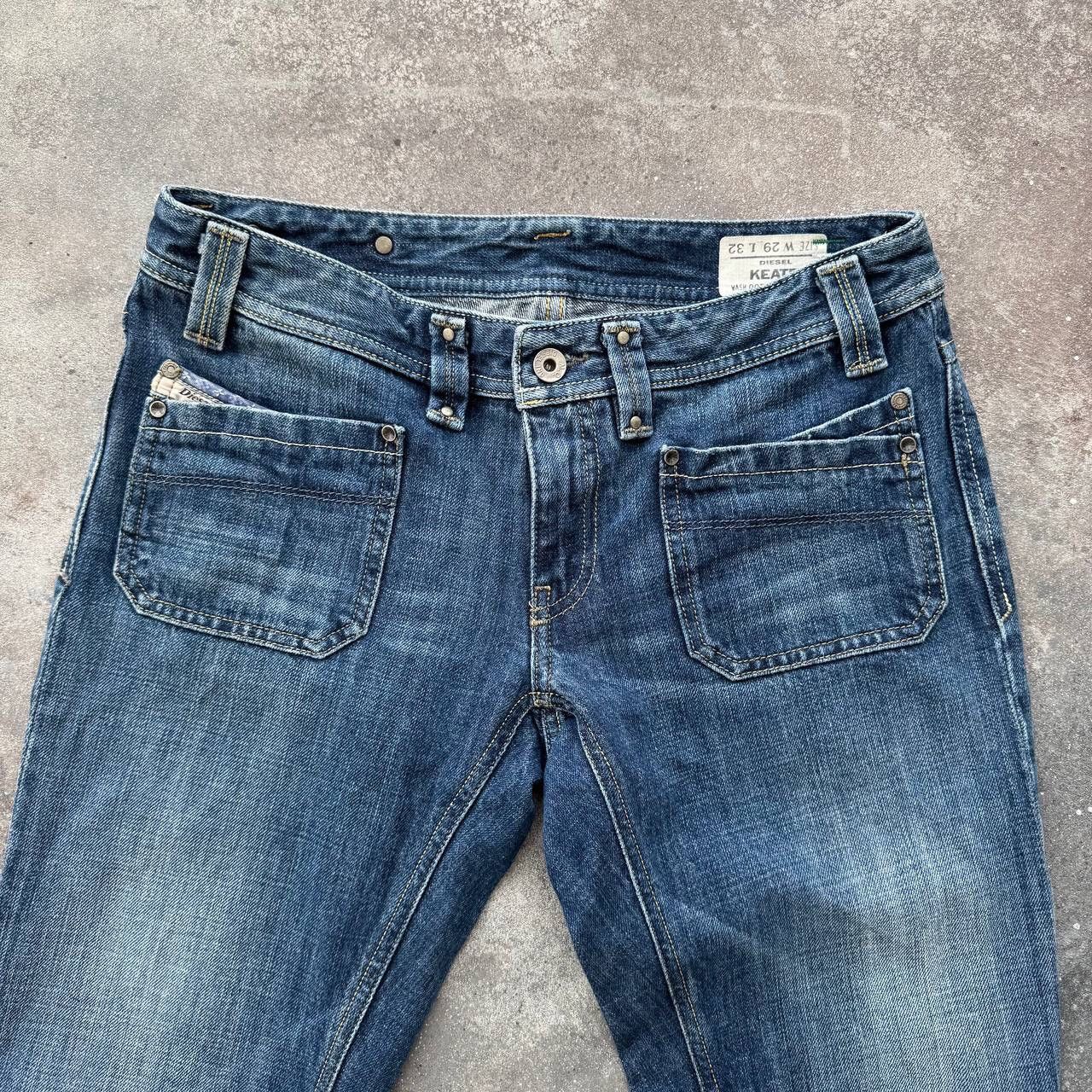 Diesel × Vintage Diesel Vintage Low Rise Y2K Washed Denim Jeans Size 29" - 10 Thumbnail