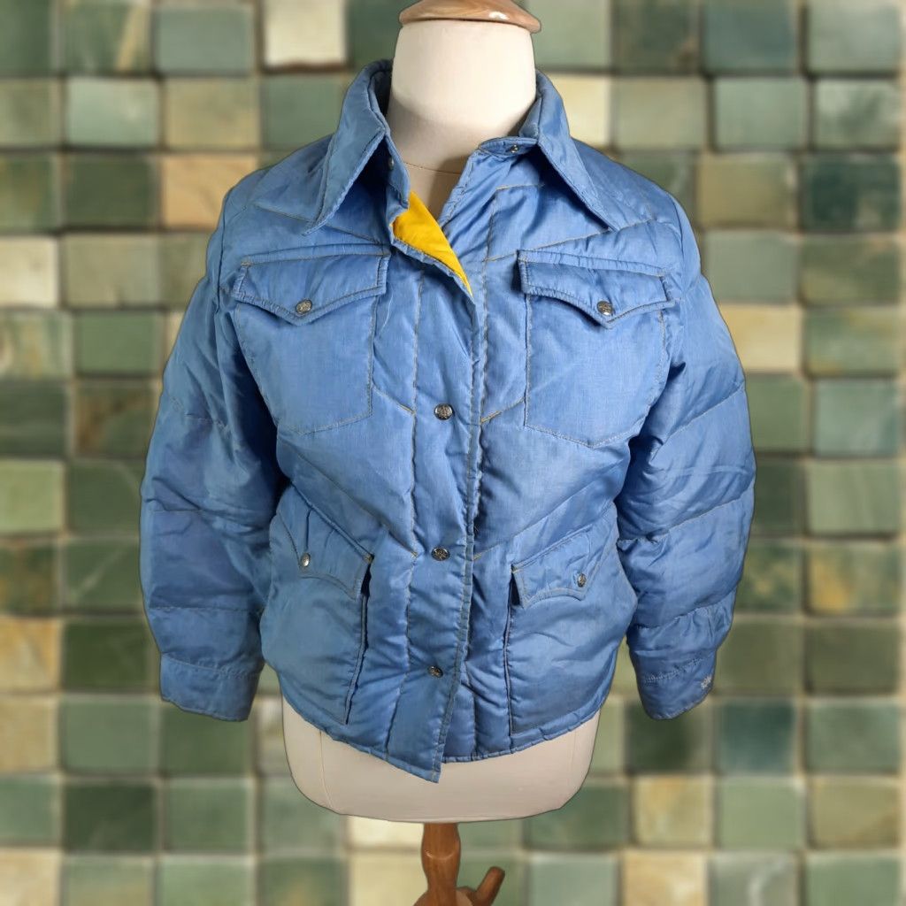 Vintage VINTAGE Alpine Design Blue Ski Jacket Down Winter Coat Quilted Puffer 70s 80s Size L / US 10 / IT 46 - 1 Thumbnail