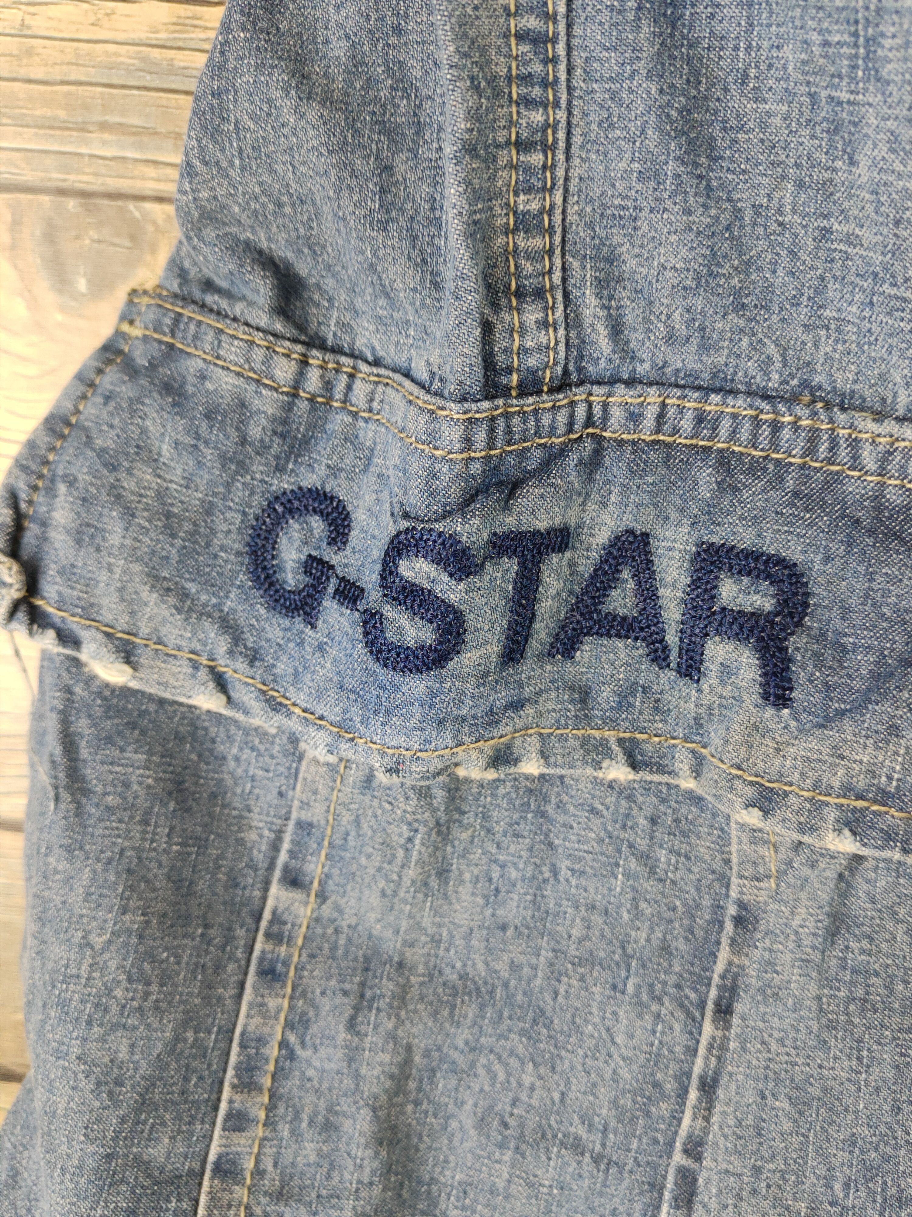 G-Star DL G Star Raw Blue Distressed Ripped denim Jeans #1321 Size US 35 - 3 Thumbnail