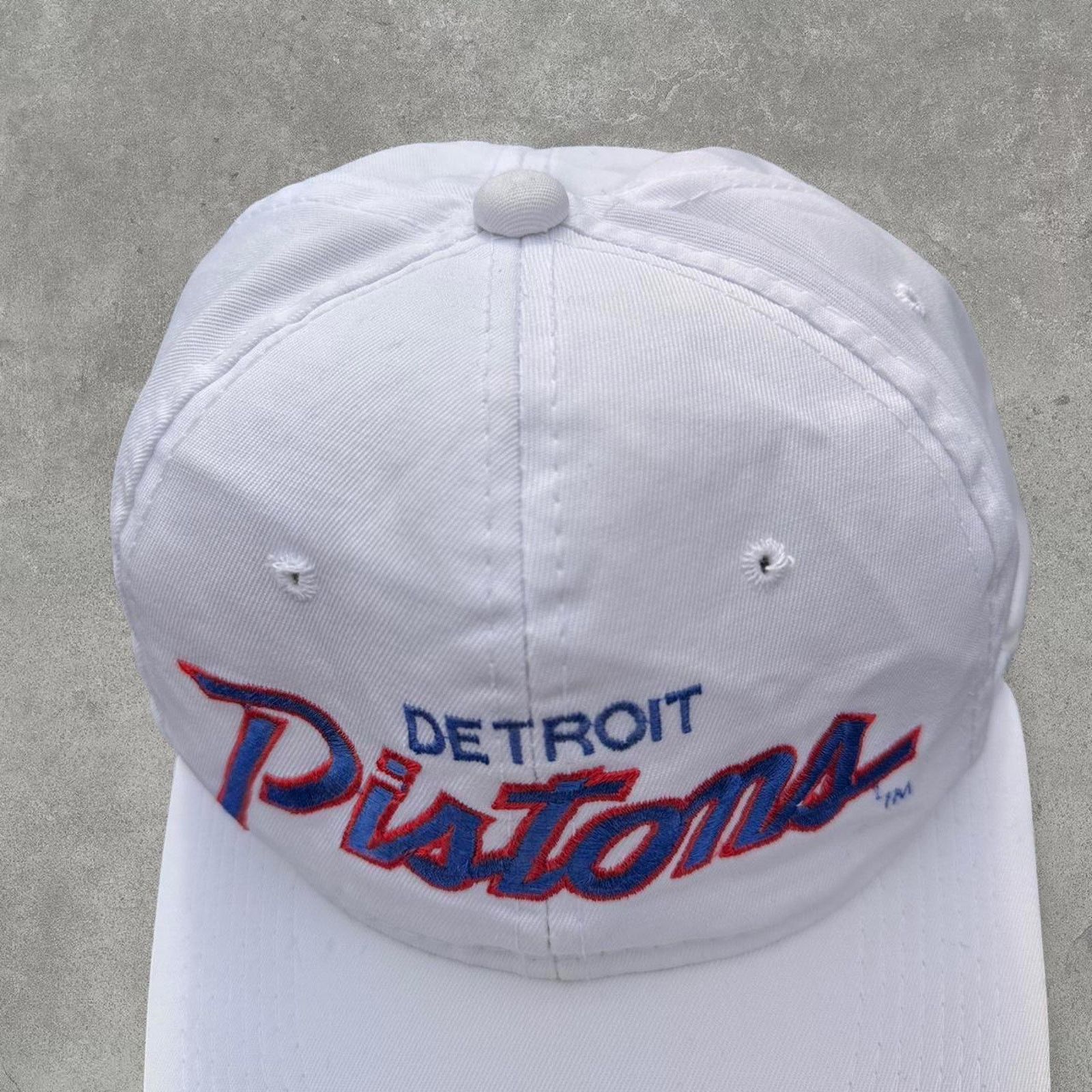 Sports Specialties × Vintage Vintage Detroit Pistons Script SnapBack Hat Size ONE SIZE - 5 Thumbnail