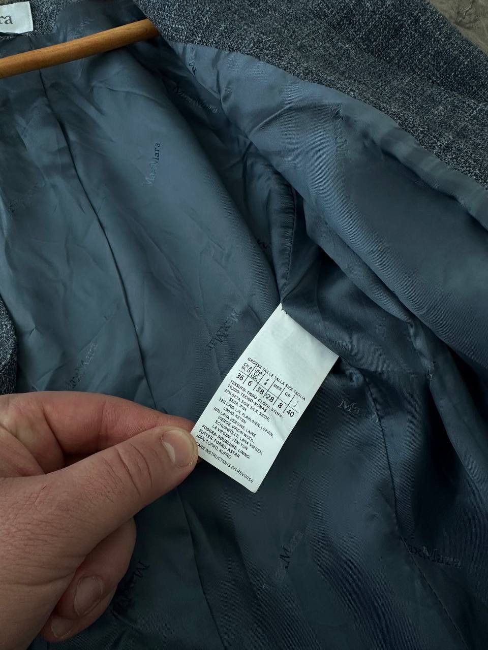 Max Mara × Vintage Vintage Max Mara Blue W’s Blazer Jacket Size M / US 6-8 / IT 42-44 - 17 Thumbnail
