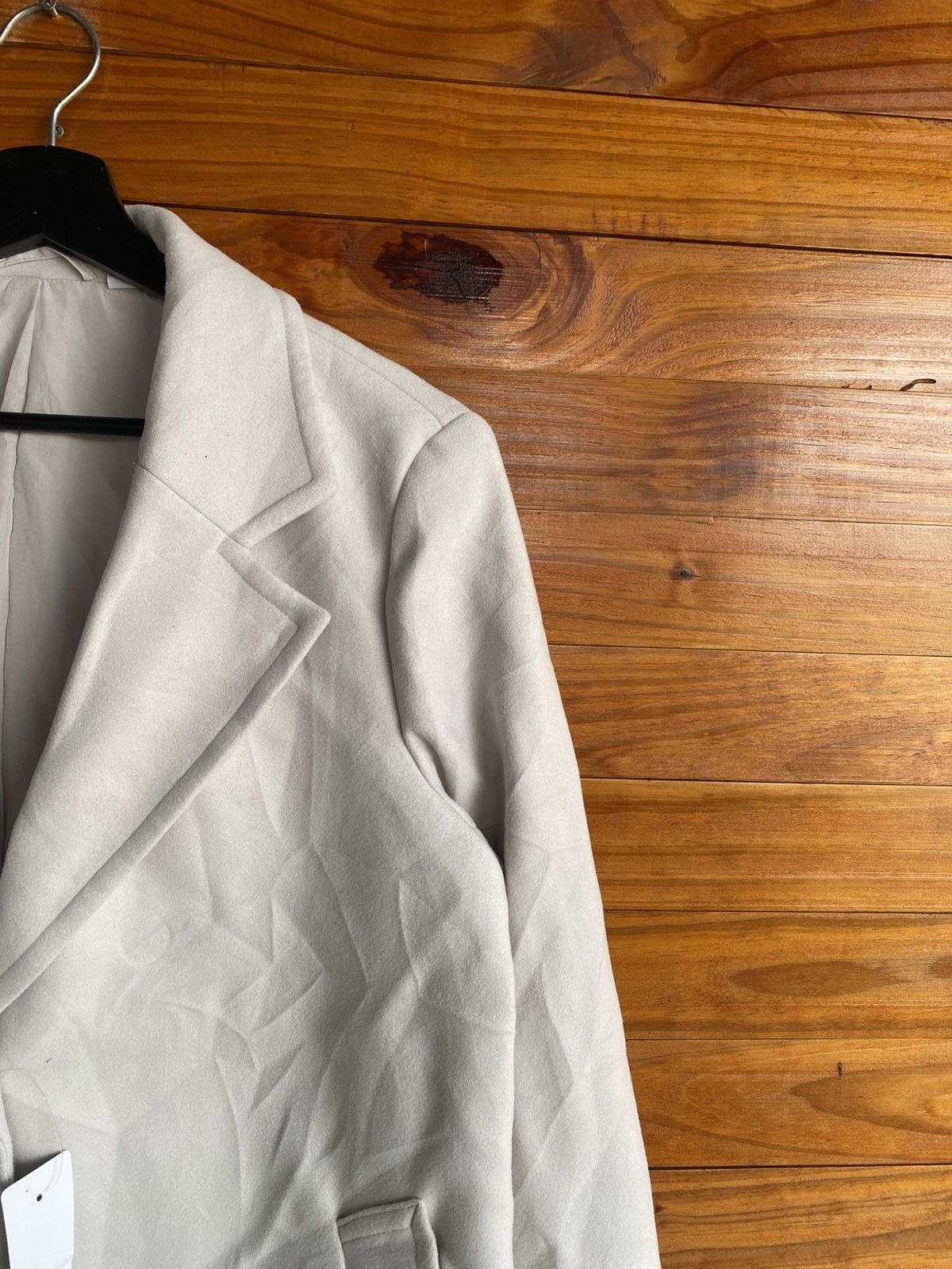 GU GU Light Beige Long Coat – Minimalist Single-Breasted Coat Size M / US 6-8 / IT 42-44 - 7 Thumbnail