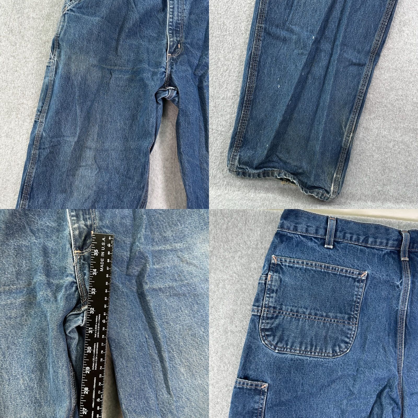 Carhartt Carhartt Jeans Blue Men 38X34 Original Fit Denim Distressed Straight 5-Pocket Button Closure FR Mexico Made In provenance? Size US 38 / EU 54 - 8 Thumbnail