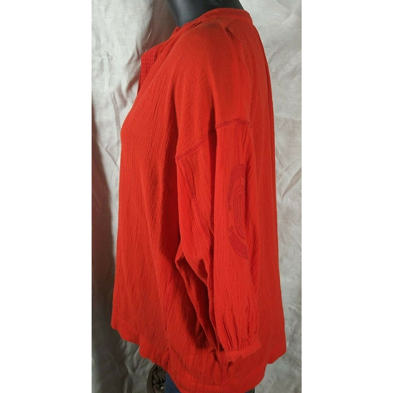 Madewell Madewell Peasant Blouse - XS - Red Size XS / US 0-2 / IT 36-38 - 3 Thumbnail