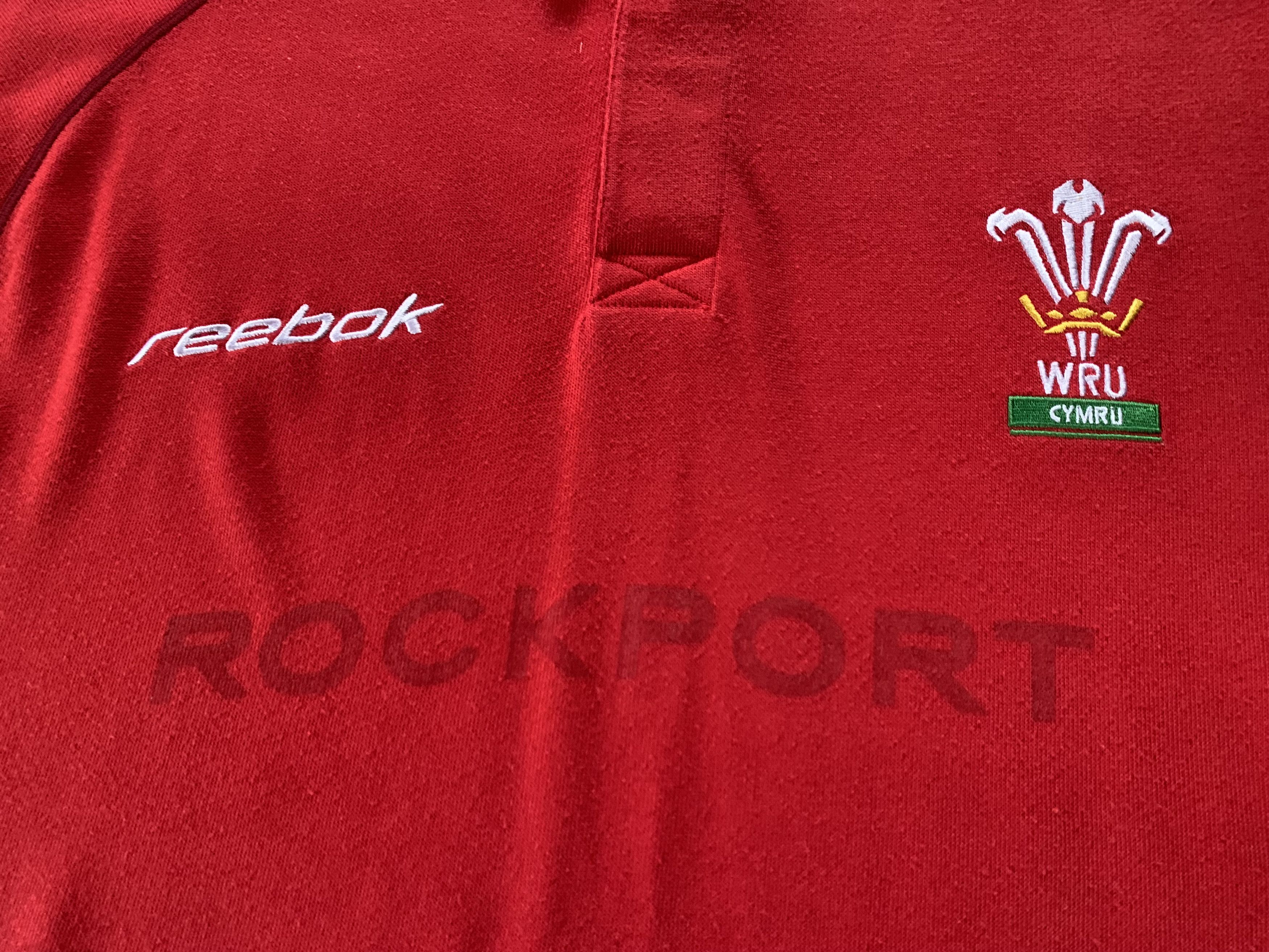 Other Reebok Rockport Wales Rugby WRU Cymru Jersey Long Sleeve Size US M / EU 48-50 / 2 - 5 Thumbnail