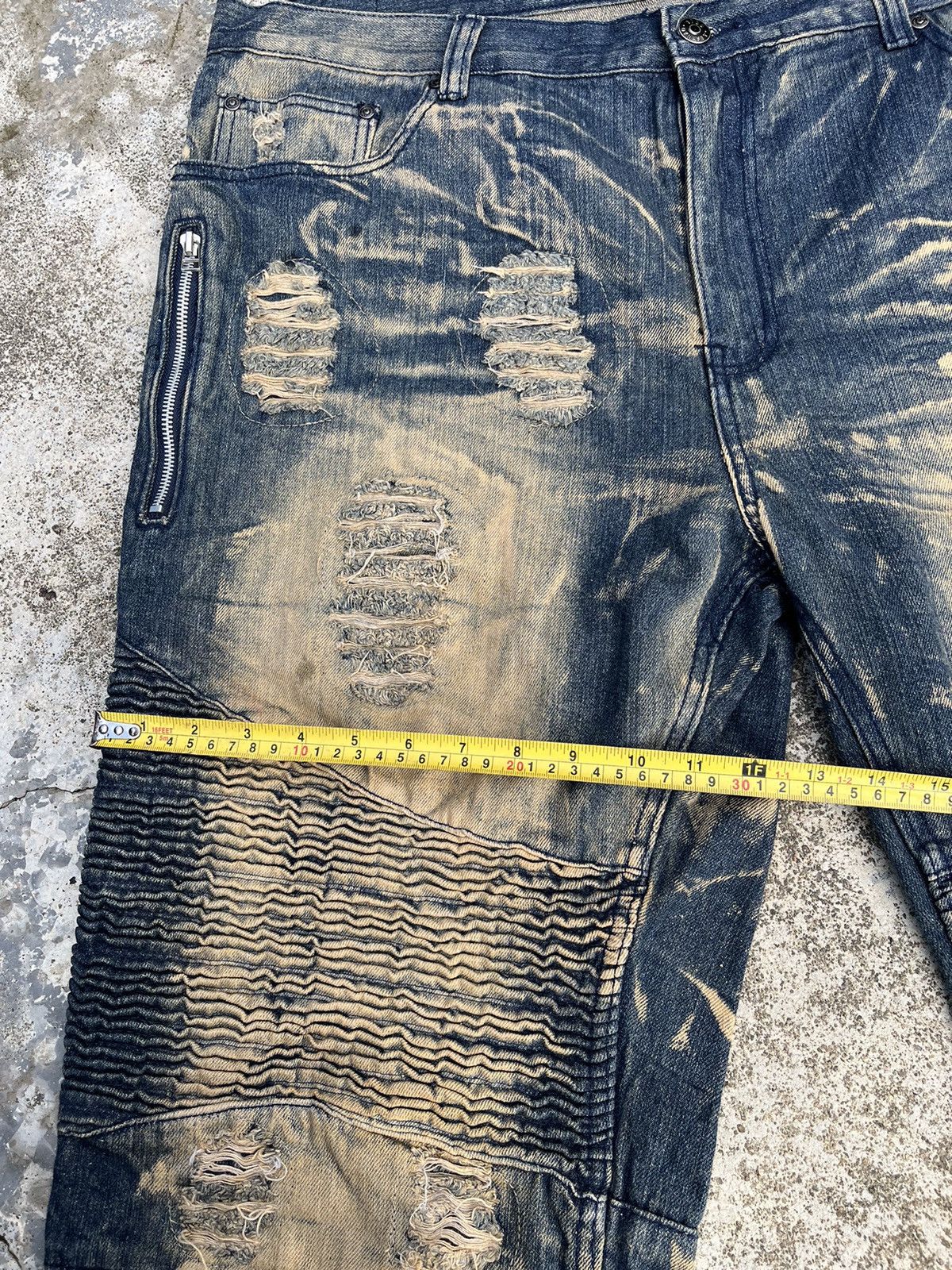 If Six Was Nine × Japanese Brand × Le Grande Bleu (L.G.B.) Baggy LGB Inspired Crazy Mudwash Denim Size US 38 / EU 54 - 14 Thumbnail