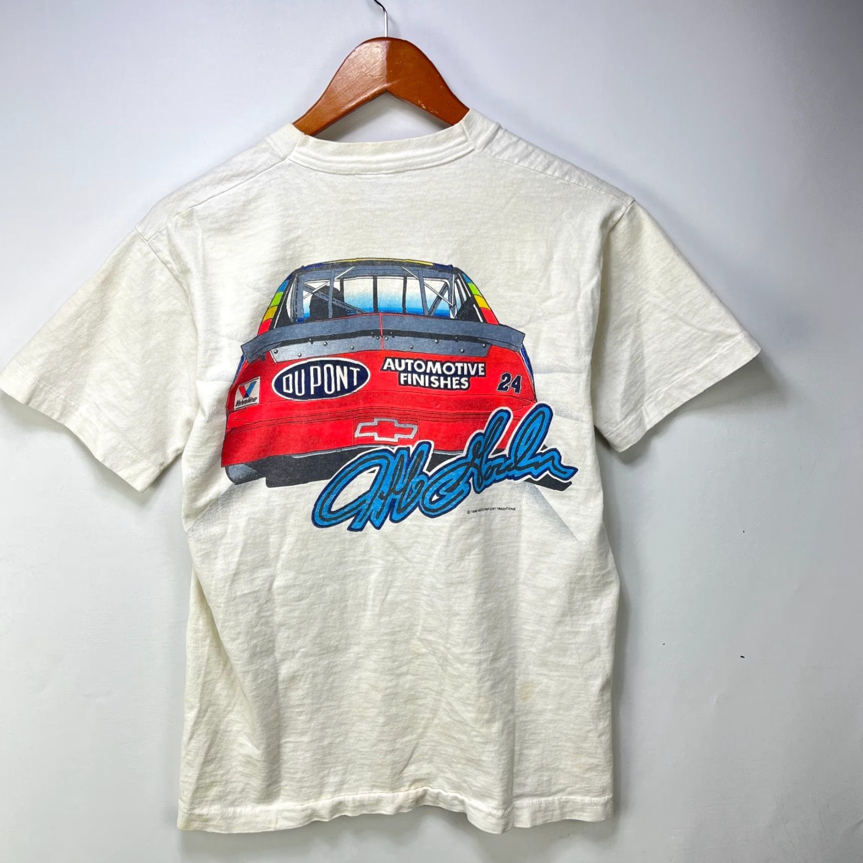 NASCAR VINTAGE Jeff Gordon NASCAR T Shirt M Medium White 90s Mens Size US M / EU 48-50 / 2 - 6 Thumbnail