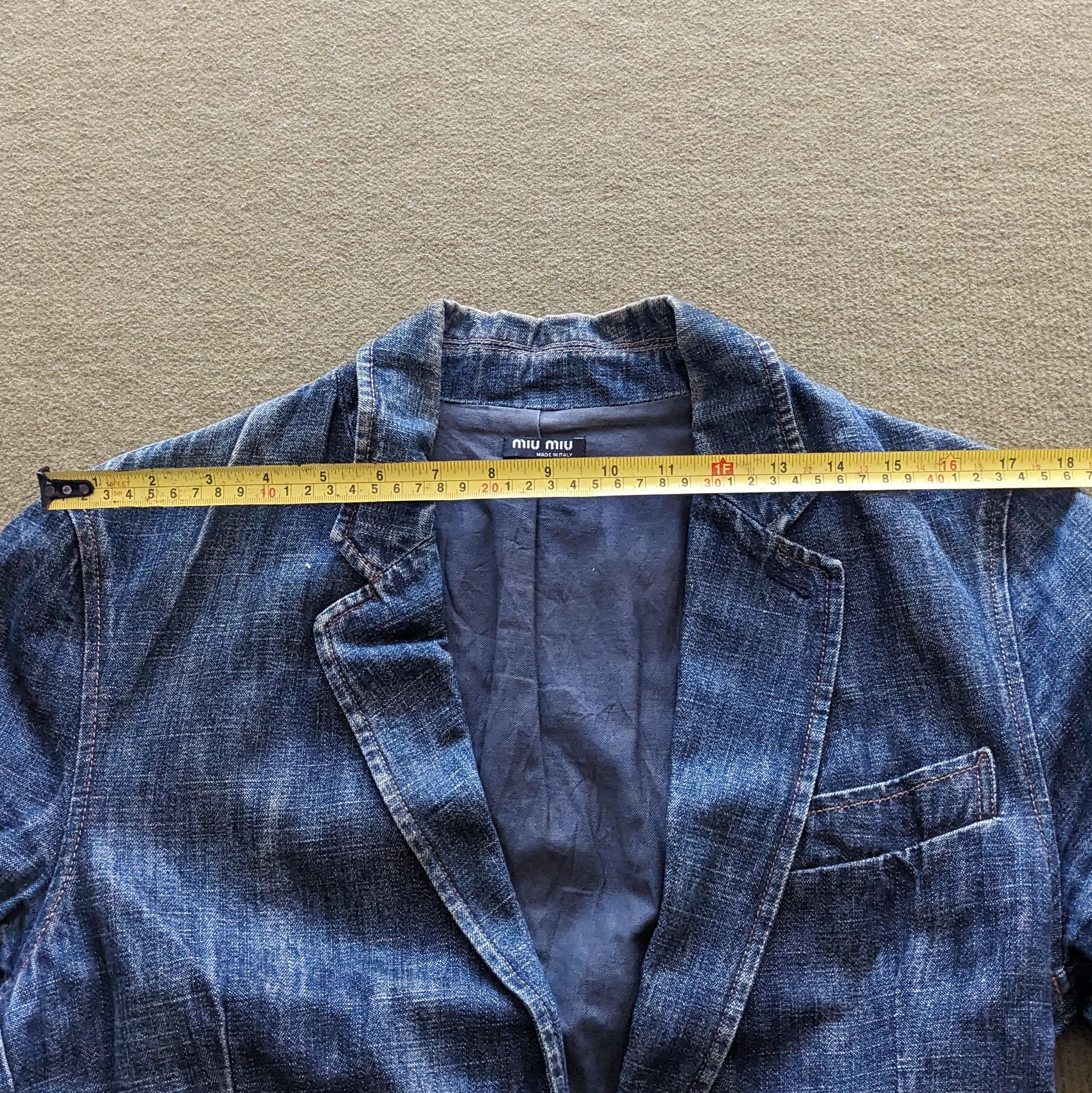 Miu Miu Vintage Miu Miu De Prada Denim Blazer Size XS / US 0-2 / IT 36-38 - 5 Thumbnail