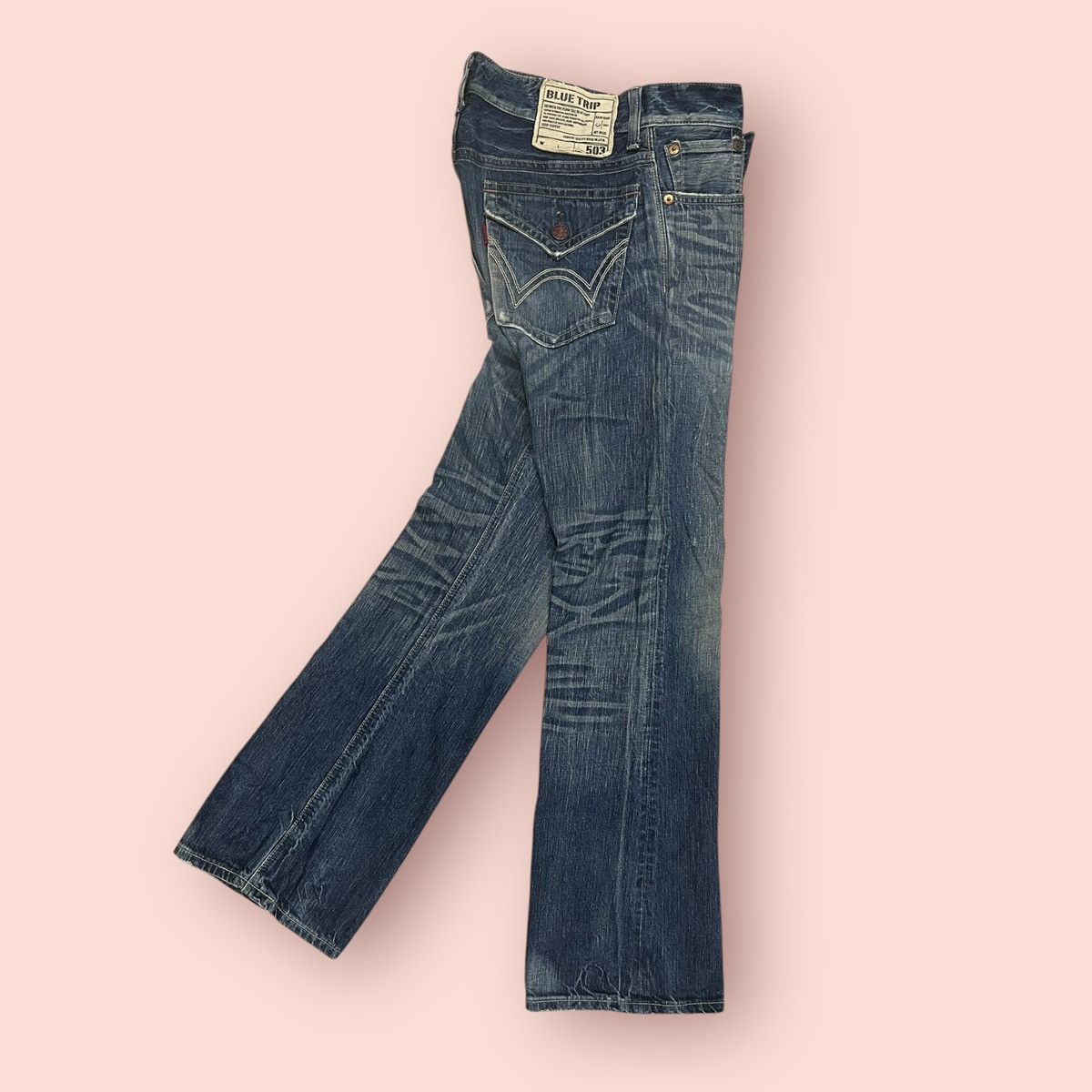 14th Addiction × Edwin × Le Grande Bleu (L.G.B.) VINTAGE FLARED JEANS EDWIN 503 JAPAN (W32'-33') Size US 33 - 6 Thumbnail