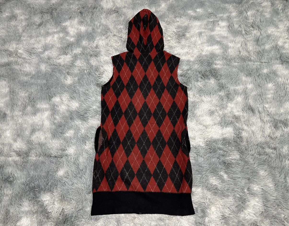 Number (N)ine 🔥Ss05 Archived Number (N)ine Argyle Sleeveless Long Hoodie Size US L / EU 52-54 / 3 - 11 Thumbnail