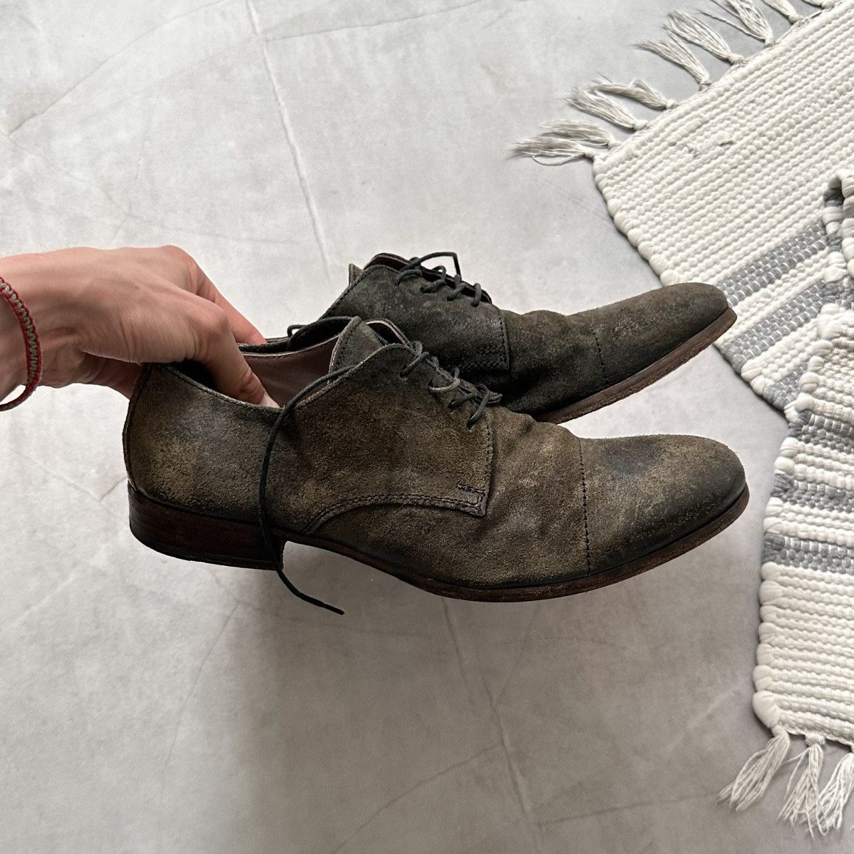 Dirk Bikkembergs RARE Moma Artisanal Waxed Suede Boots Guidi A1923 Vibe Size US 9.5 / EU 42-43 - 3 Thumbnail