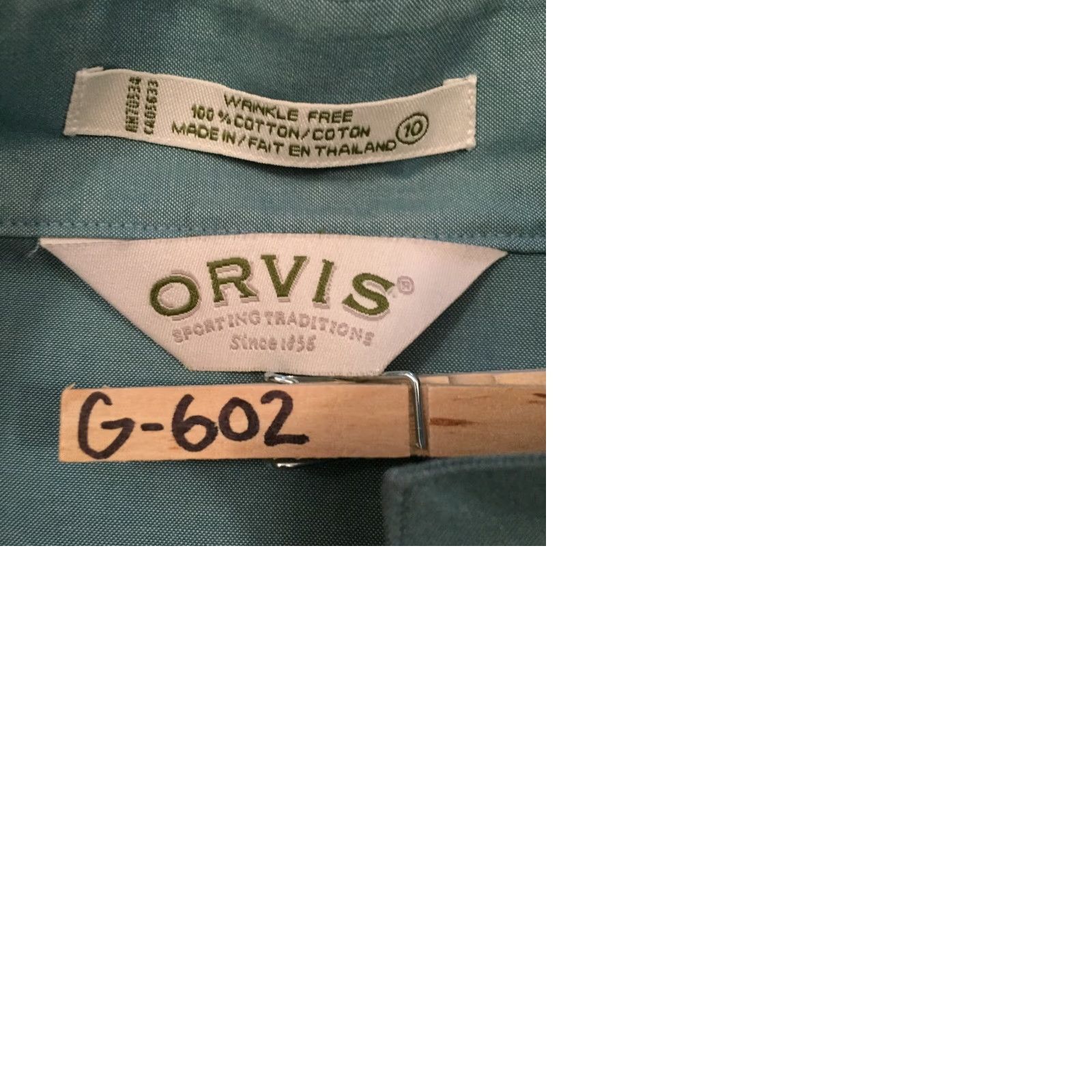 Orvis Orvis Shirt Womens Size 10 Button-Up Long Sleeve Green Collared Band Collar Woman Shirt Size L / US 10 / IT 46 - 9 Thumbnail