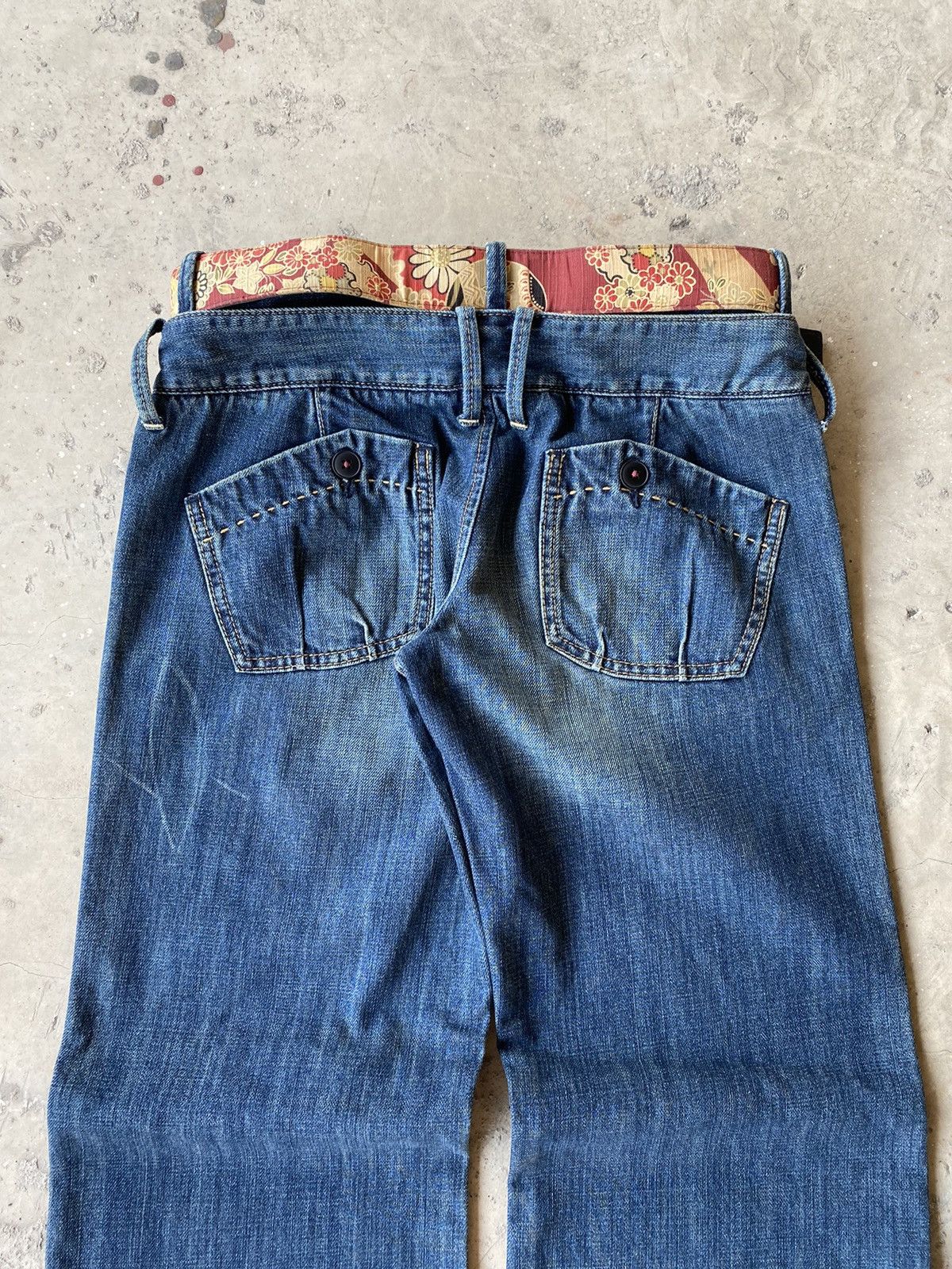 Beauty Beast 2000s - Antigauge Multi Button Denim Cotton Pants Size US 31 - 4 Thumbnail