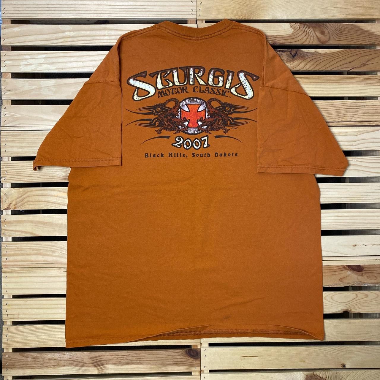 Jerzees Vintage Sturgis Rally Orange Y2K Dragon Biker Tee Size XL Size US XL / EU 56 / 4 - 1 Thumbnail
