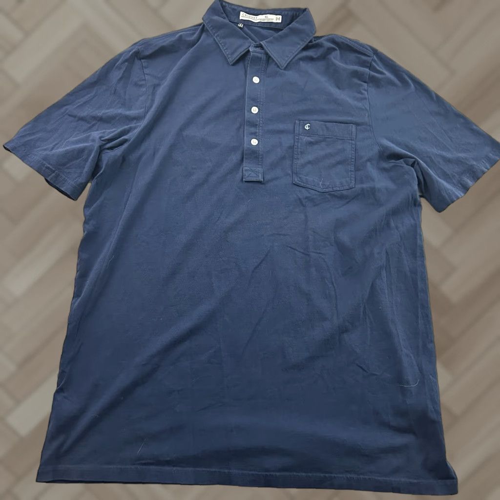 Vintage Criquet Short Sleeve Button-Up Polo Shirt Men's XL Blue Pocket Shirt Shirts Button Front Pocket Polo XL Blue Mens Size US XL / EU 56 / 4 - 1 Thumbnail