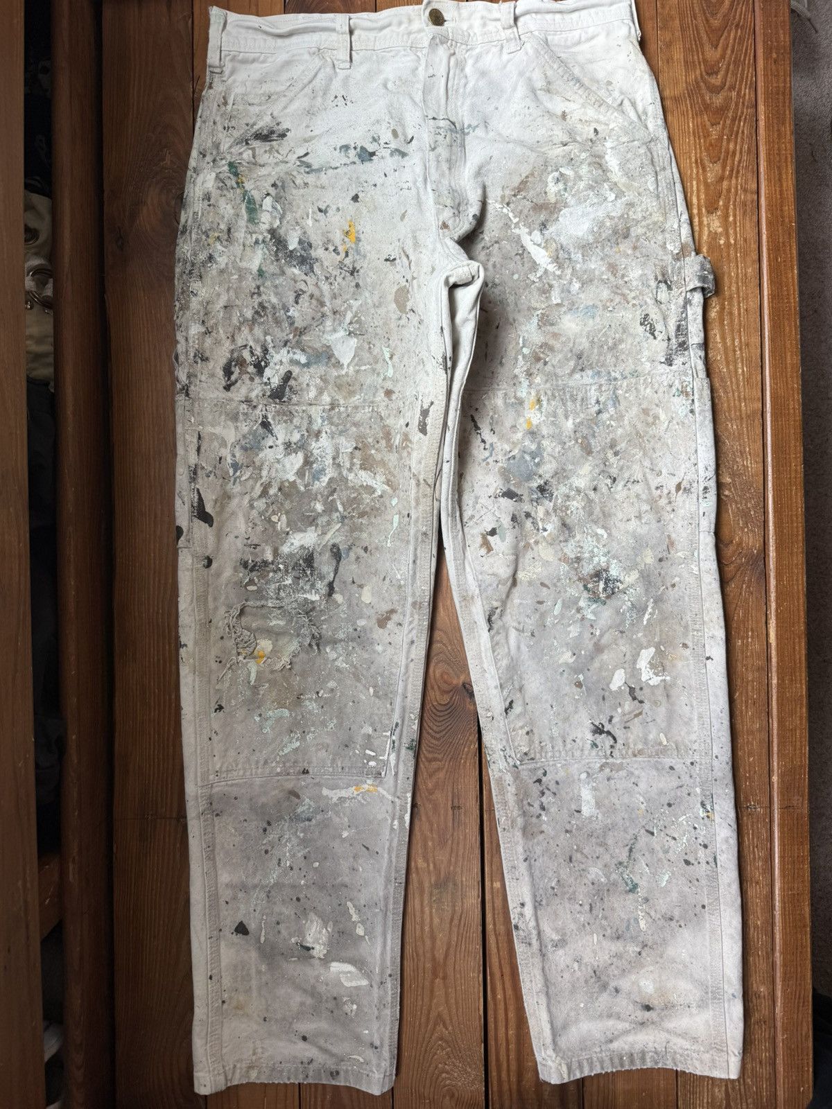 Stan Ray Vintage 80s 90s Stan Ray Painter Double Knee White Pants Size US 31 - 1 Thumbnail