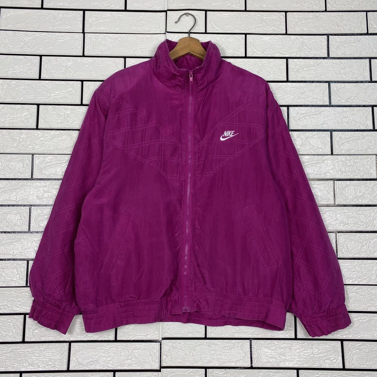 Nike 📌Vintage Bomber Jacket Nike Made In Usa Size US M / EU 48-50 / 2 - 2 Thumbnail