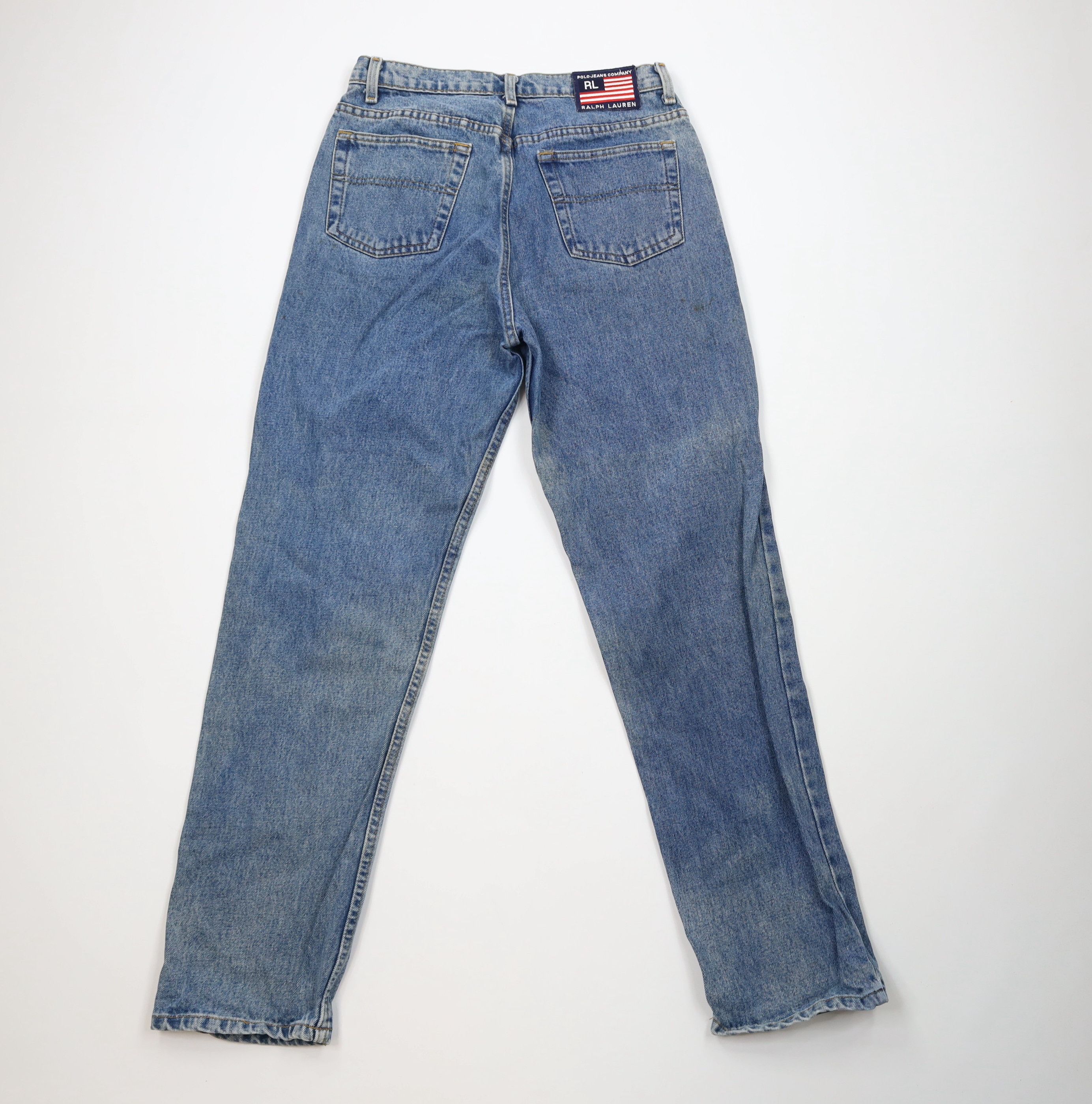 Ralph Lauren Vintage 90s Ralph Lauren Spell Out Straight Leg Jeans Blue Size 34" / US 12 / IT 48 - 11 Thumbnail