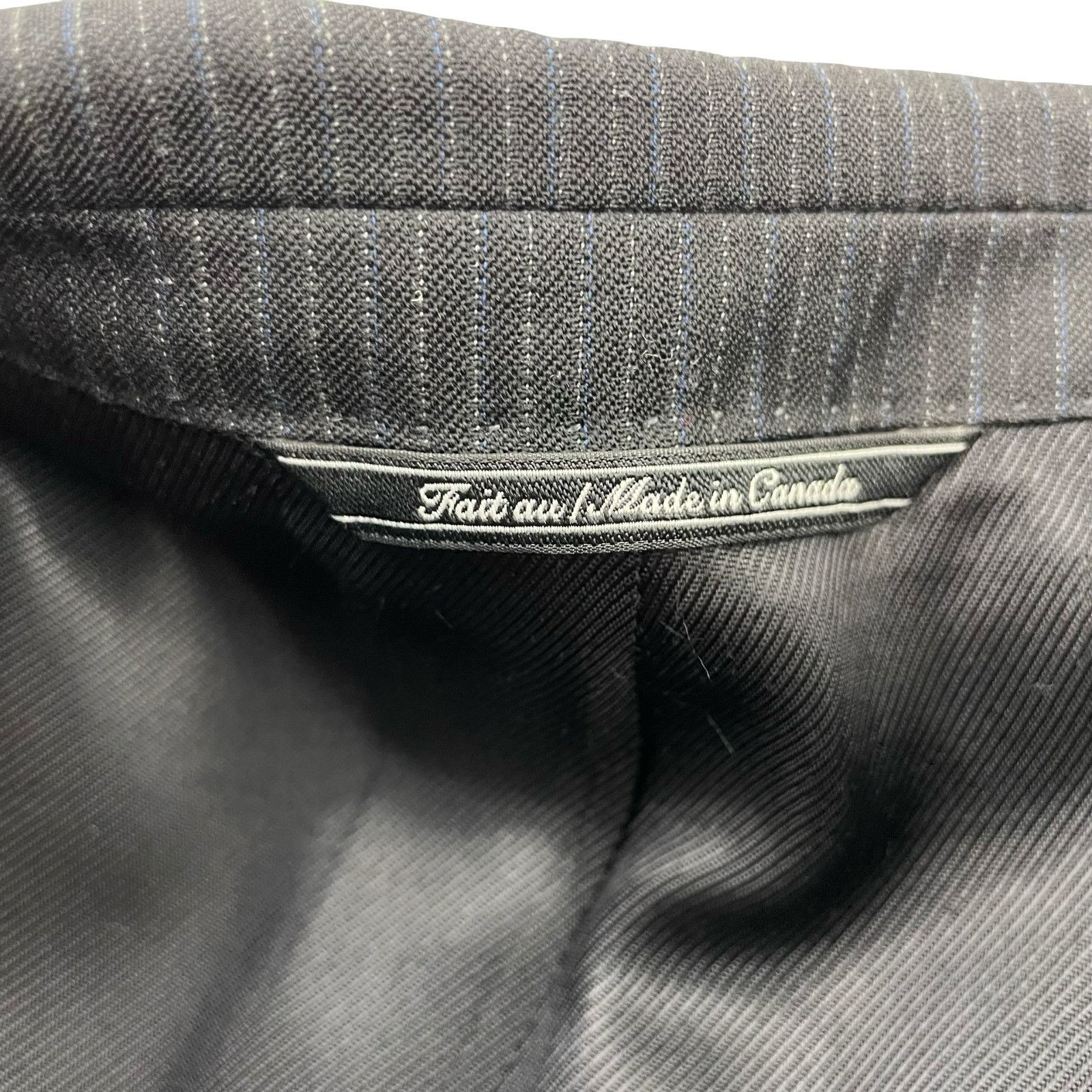 Jack Victor Jack Victor Men’s Valentino 100% Wool Suit Black/Blue Stripe Size 40L - 5 Thumbnail