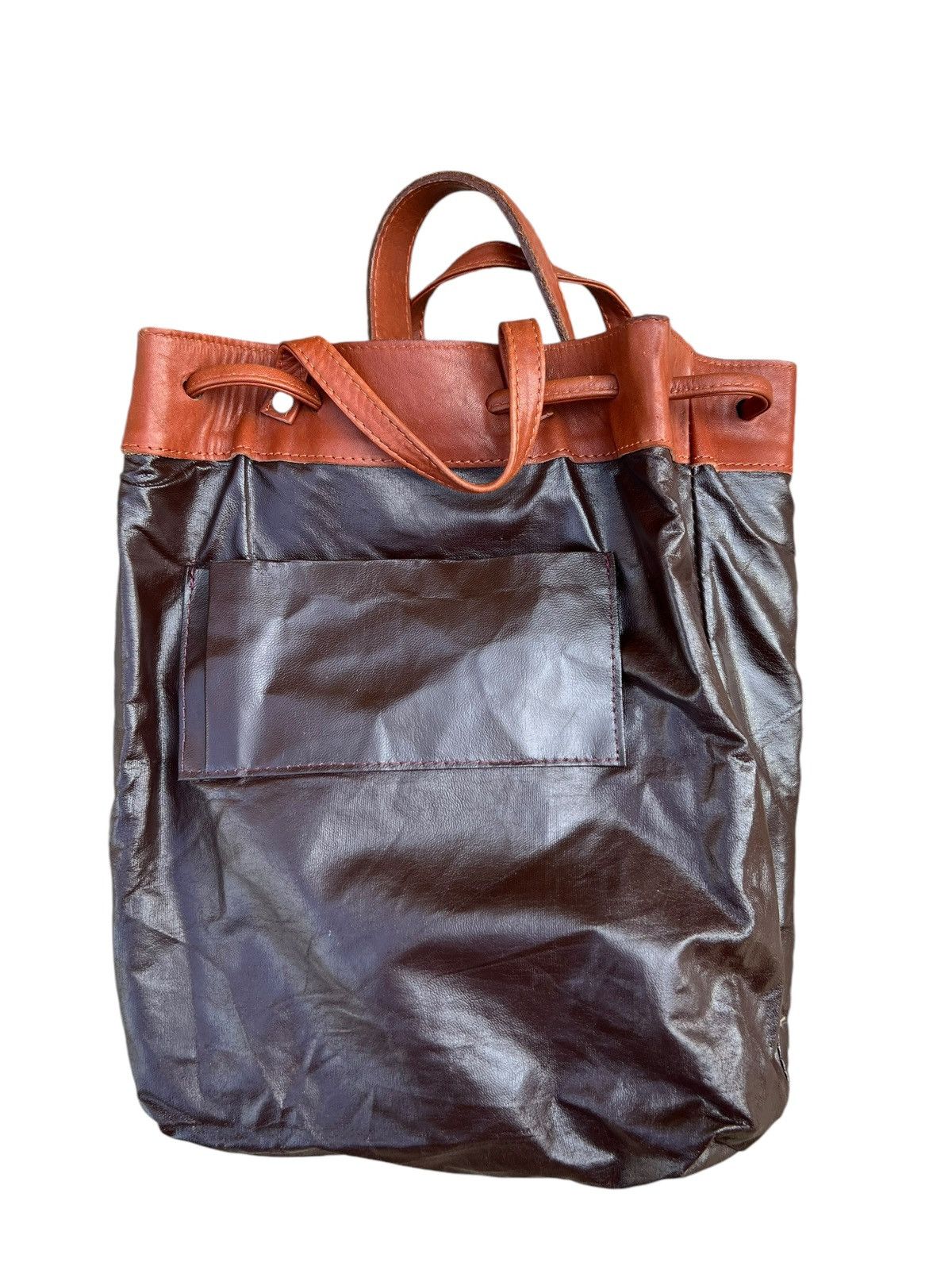 Leather Vintage Unknown Japan High Quality Leather Backpack Bag Size ONE SIZE - 23 Thumbnail