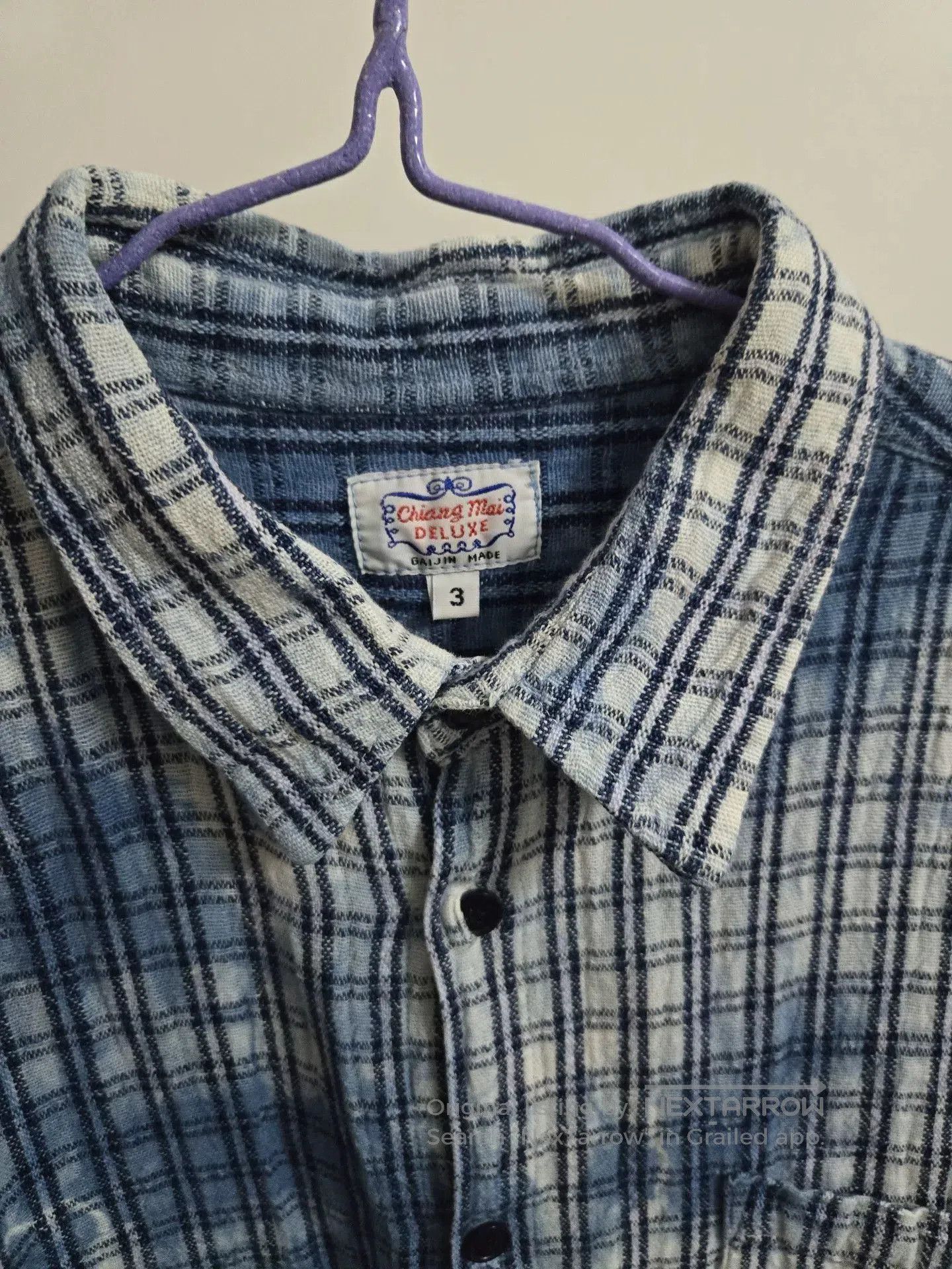 Japanese Brand Gaijin Made Indigo Tie. Size US L / EU 52-54 / 3 - 3 Thumbnail