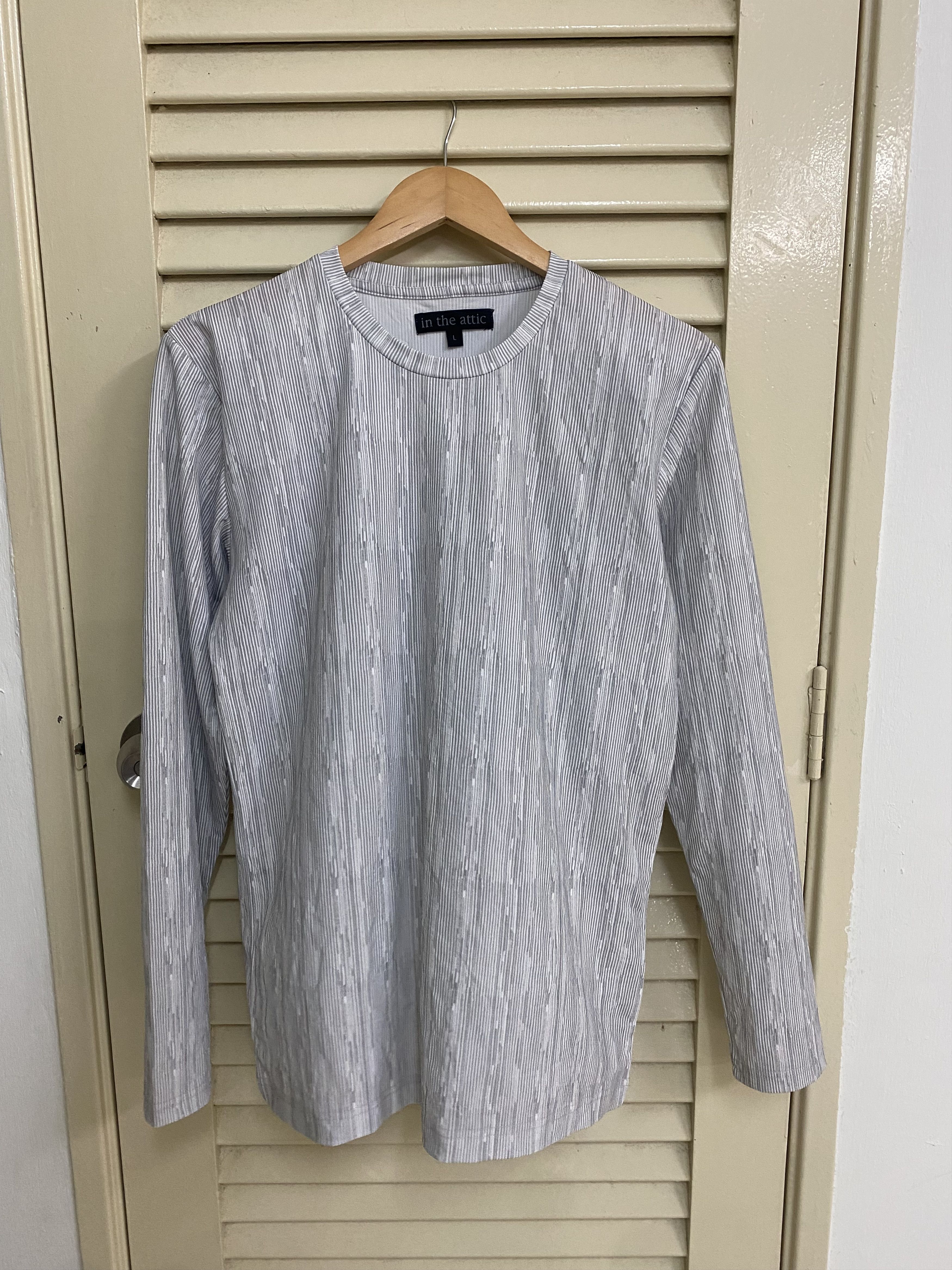 In The Attic In The Attic Long Sleeve Crew Neck Vertical Striped Size US L / EU 52-54 / 3 - 1 Thumbnail