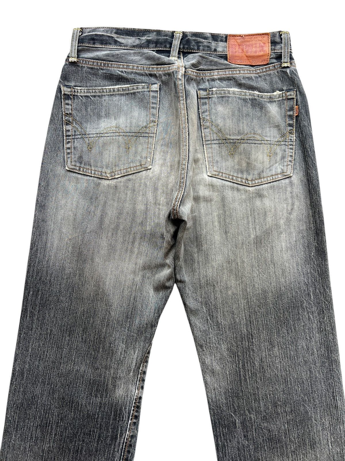 Edwin Vintage Edwin 505ZX Selvedge Distressed Denim Jeans 31x31 Size US 31 - 5 Thumbnail