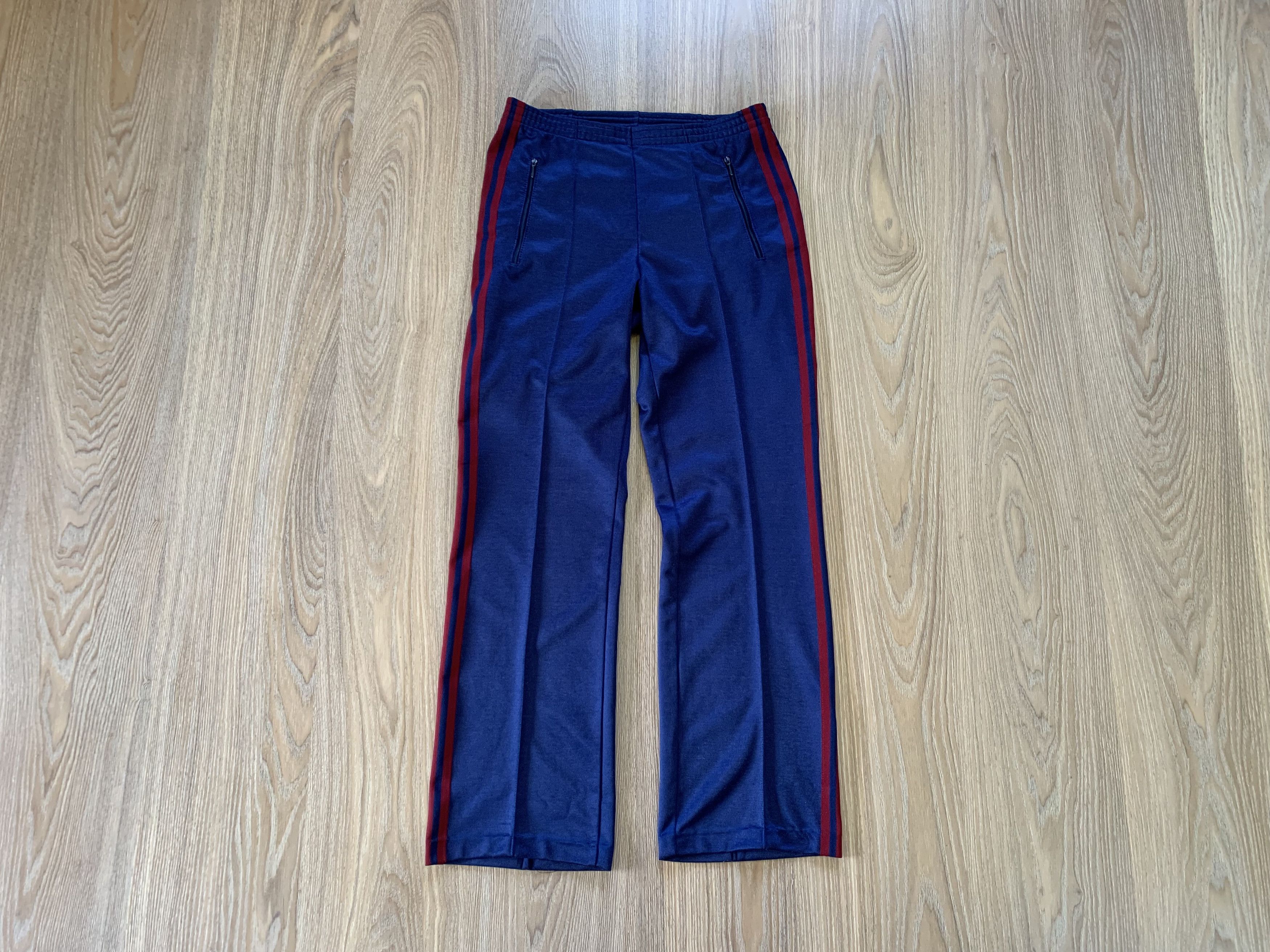 Handmade × Vintage Men’s Handmade Retro Blue Track Pants 80s Size US 30 / EU 46 - 1 Thumbnail