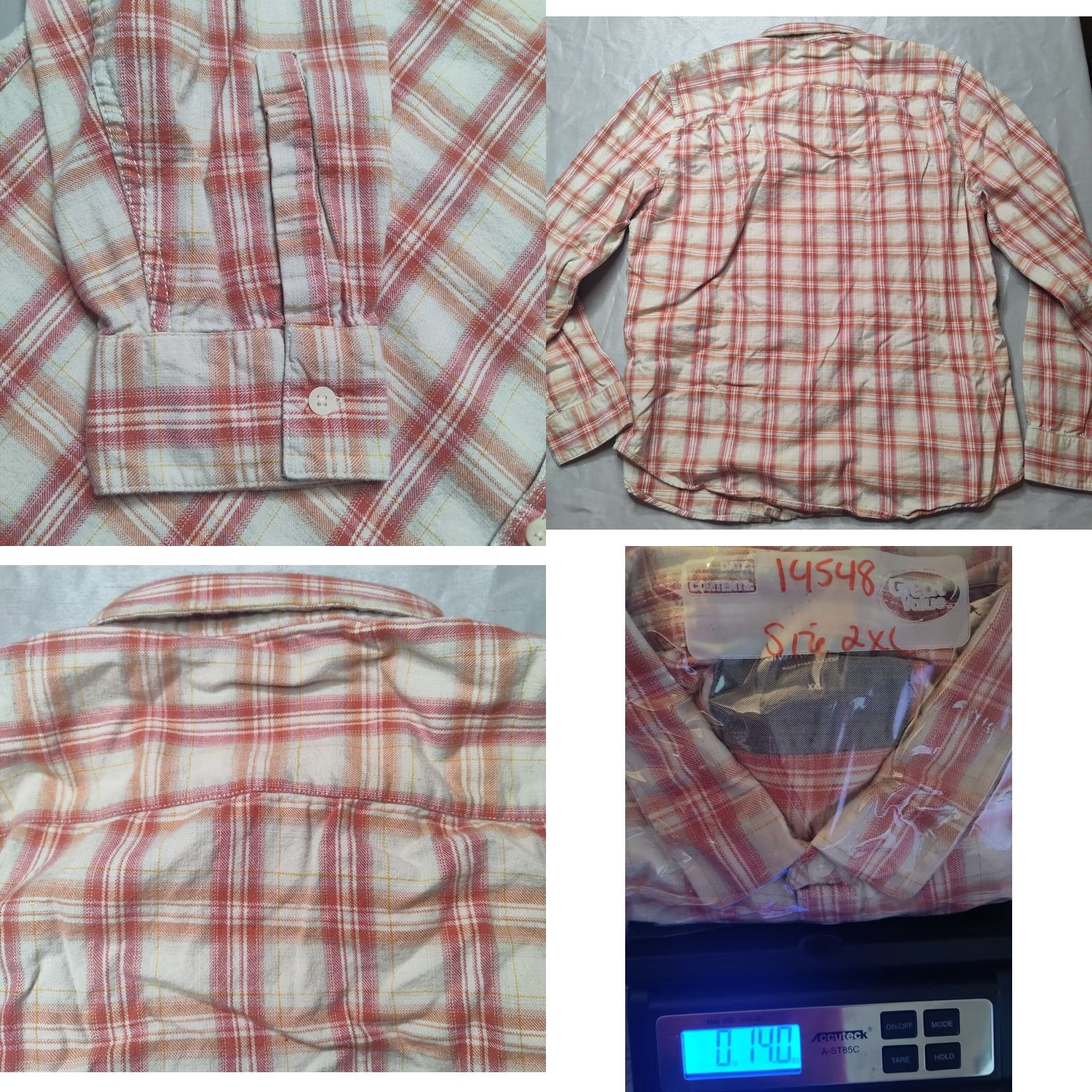 Vintage CALVIN KLEIN JEANS Button-Up Shirt Red Plaid 2XL Cotton Long Sleeve Men Size US XXL / EU 58 / 5 - 9 Thumbnail