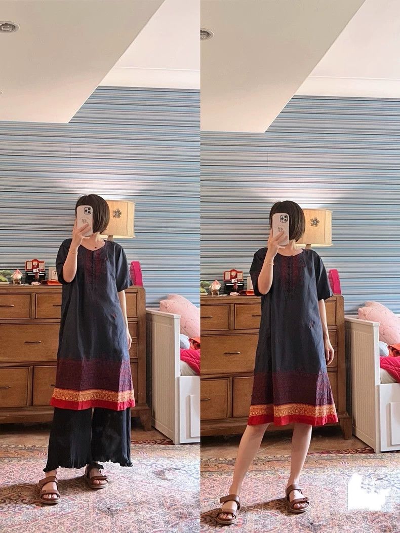 Issey Miyake issey miyake size:2 Silk embroidered dress Size XXS / US 00 / IT 34 - 8 Thumbnail